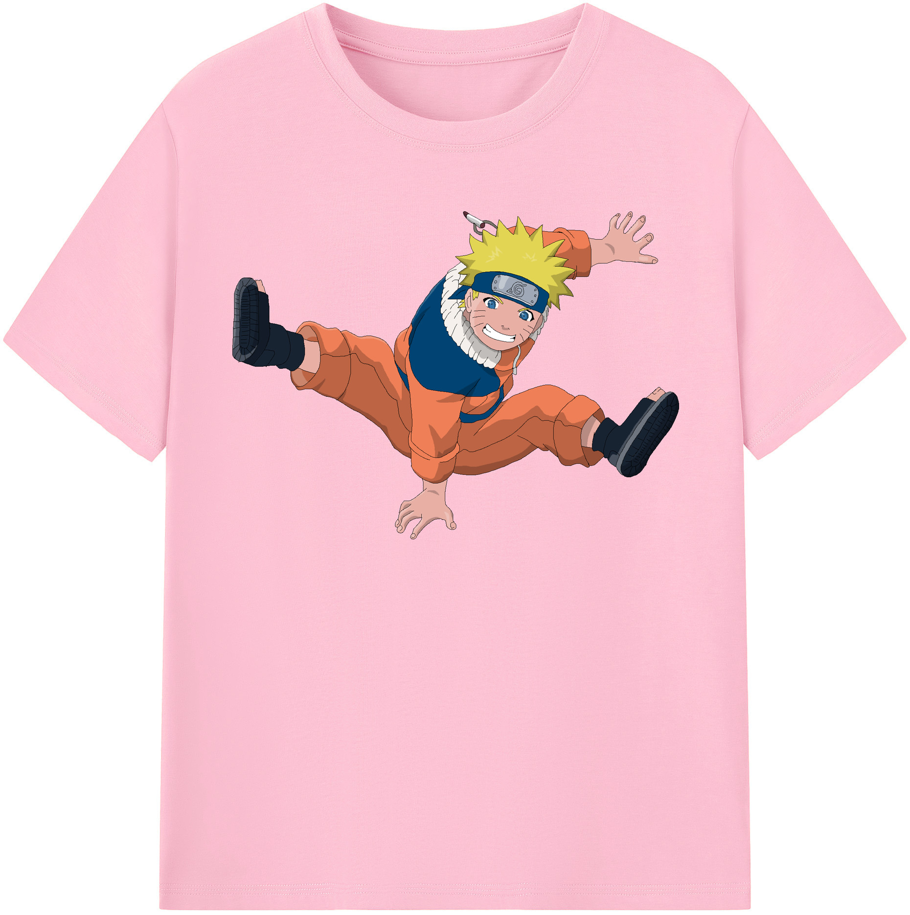 （画像用） NARUTO -ナルト- うずまき ナルト Uzumaki Naruto 綿100％半袖Tシャツ（フロントプリント）