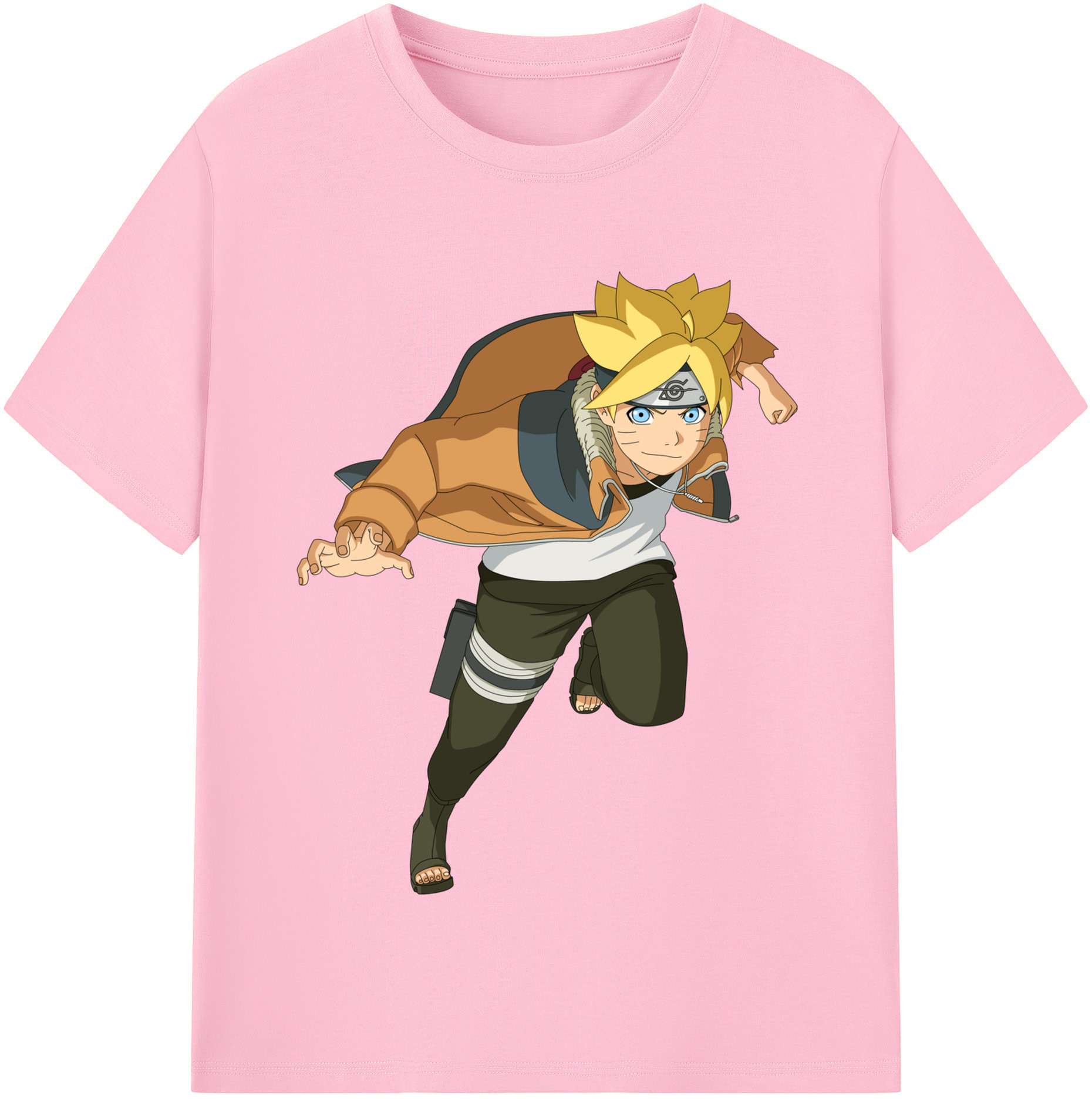（画像用） NARUTO -ナルト- うずまき ナルト Uzumaki Naruto 綿100％半袖Tシャツ（フロントプリント）
