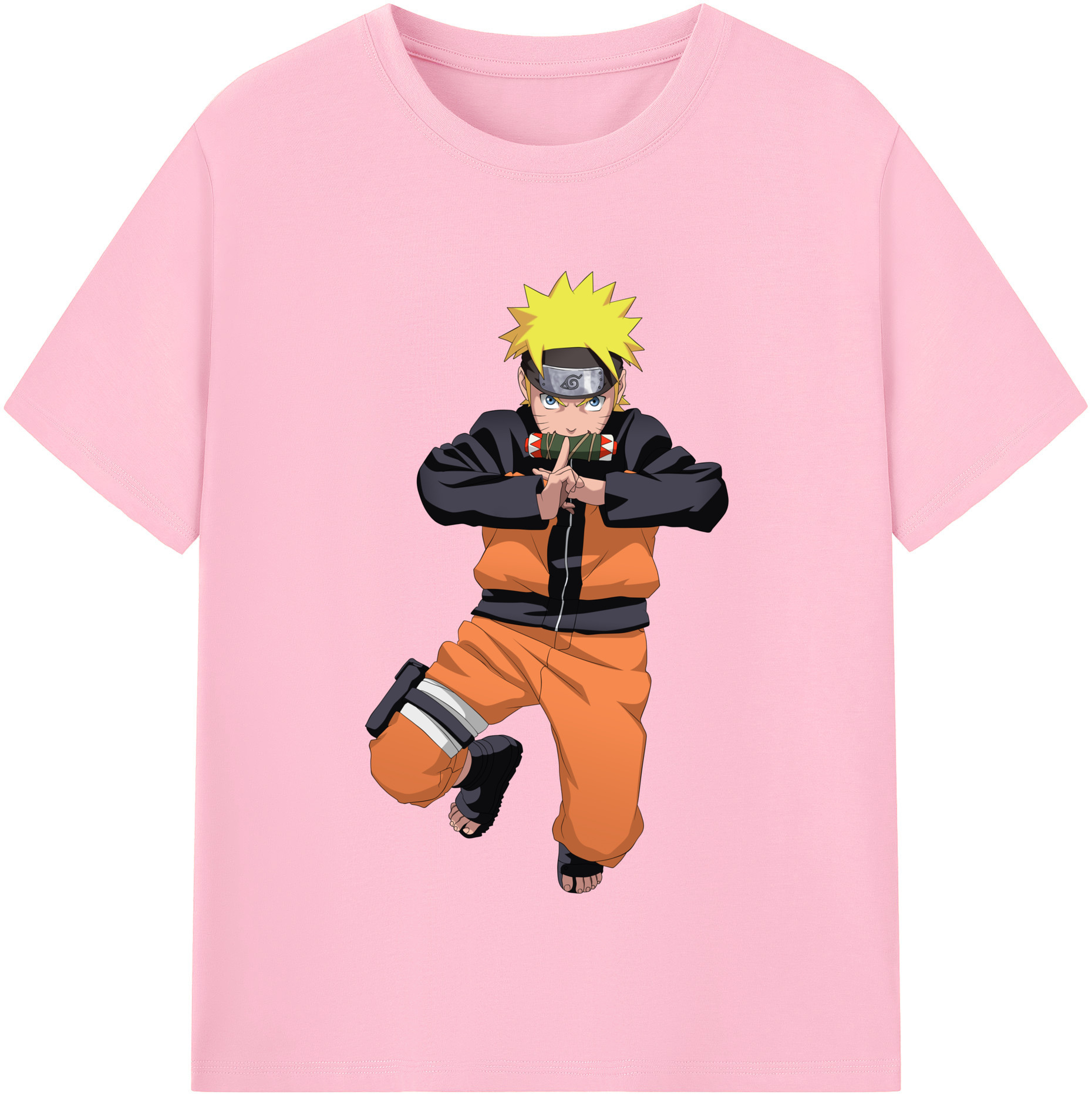 （画像用） NARUTO -ナルト- うずまき ナルト Uzumaki Naruto 綿100％半袖Tシャツ（フロントプリント）