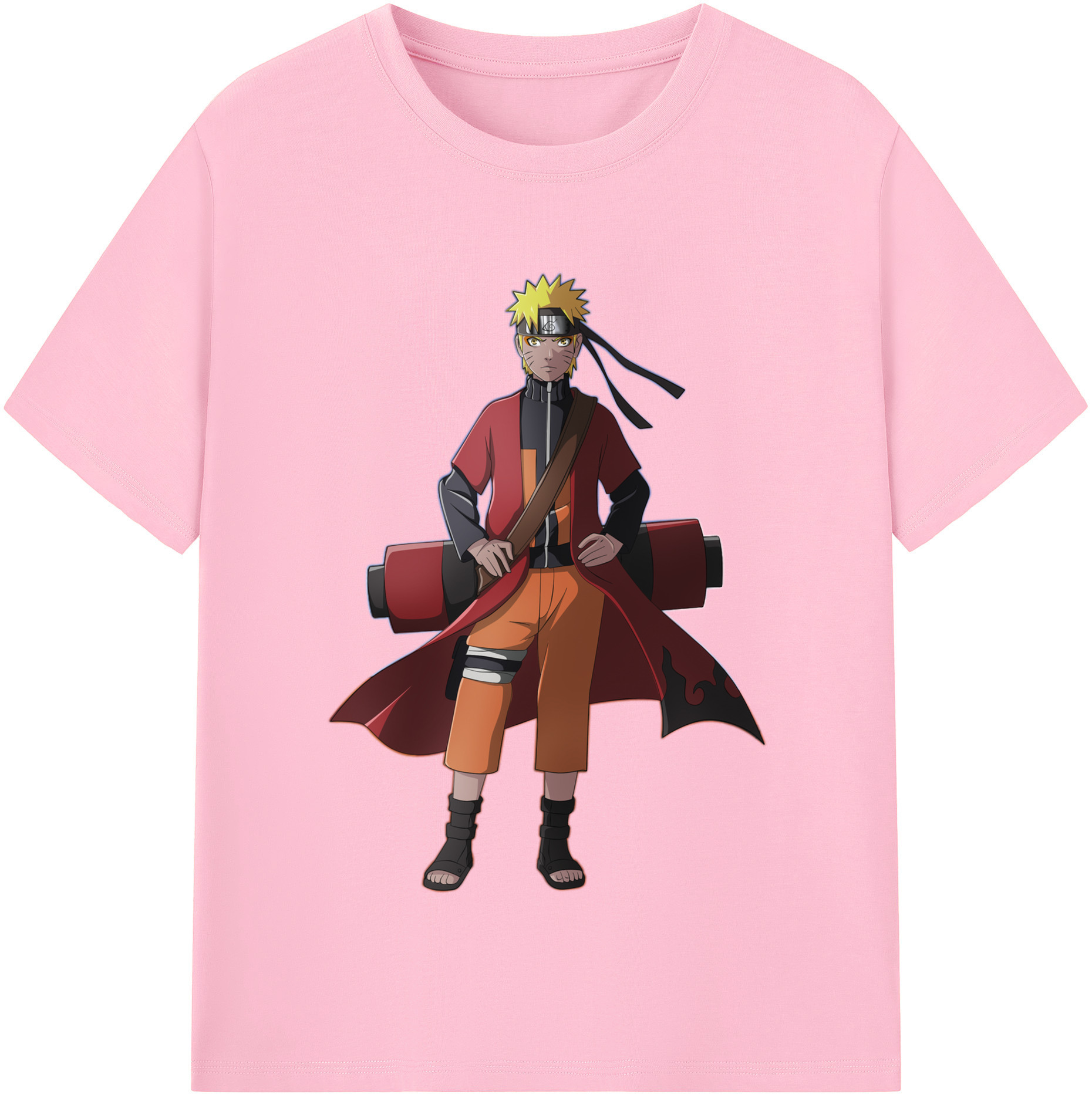 （画像用） NARUTO -ナルト- うずまき ナルト Uzumaki Naruto 綿100％半袖Tシャツ（フロントプリント）