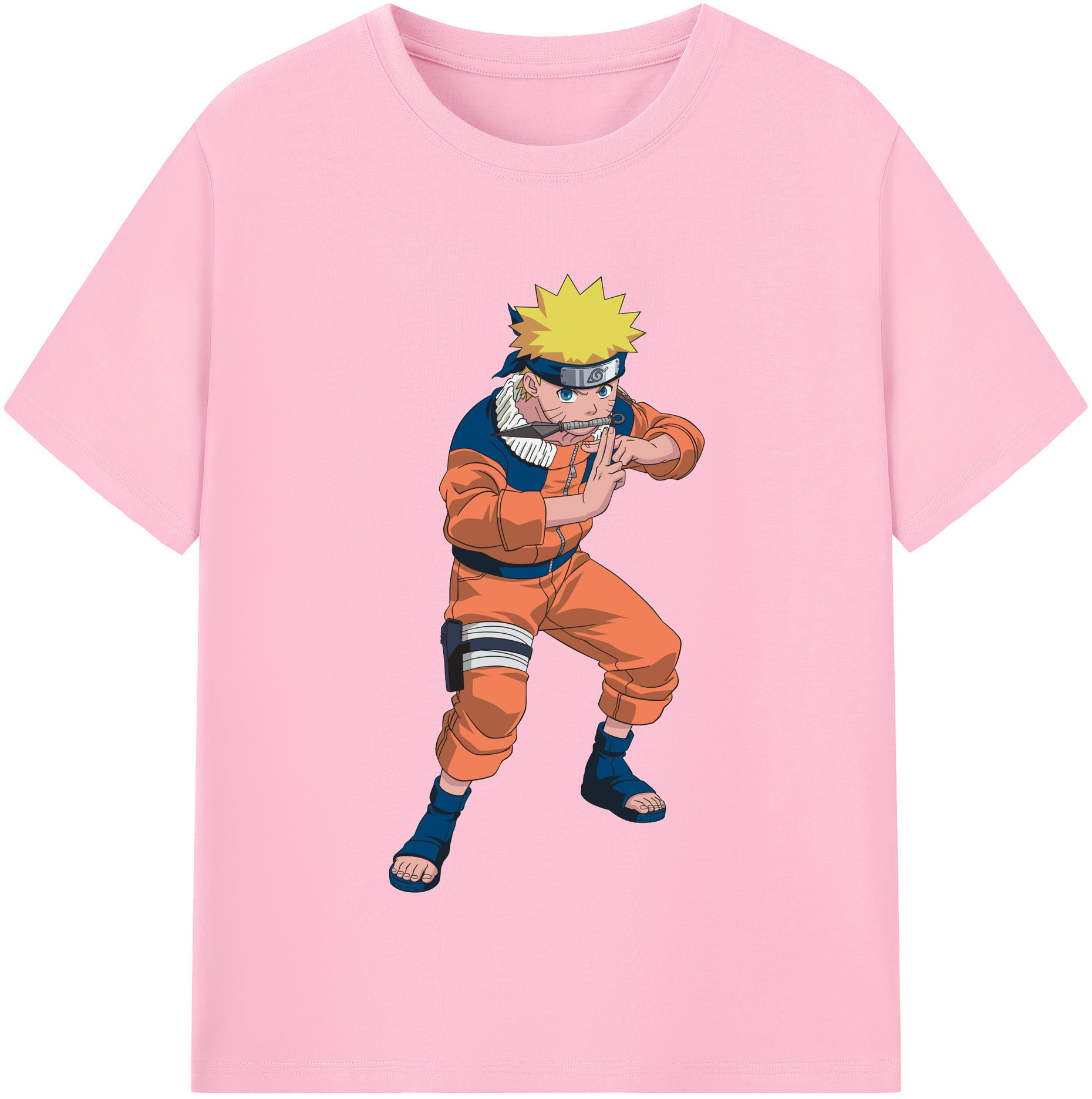 （画像用） NARUTO -ナルト- うずまき ナルト Uzumaki Naruto 綿100％半袖Tシャツ（フロントプリント）