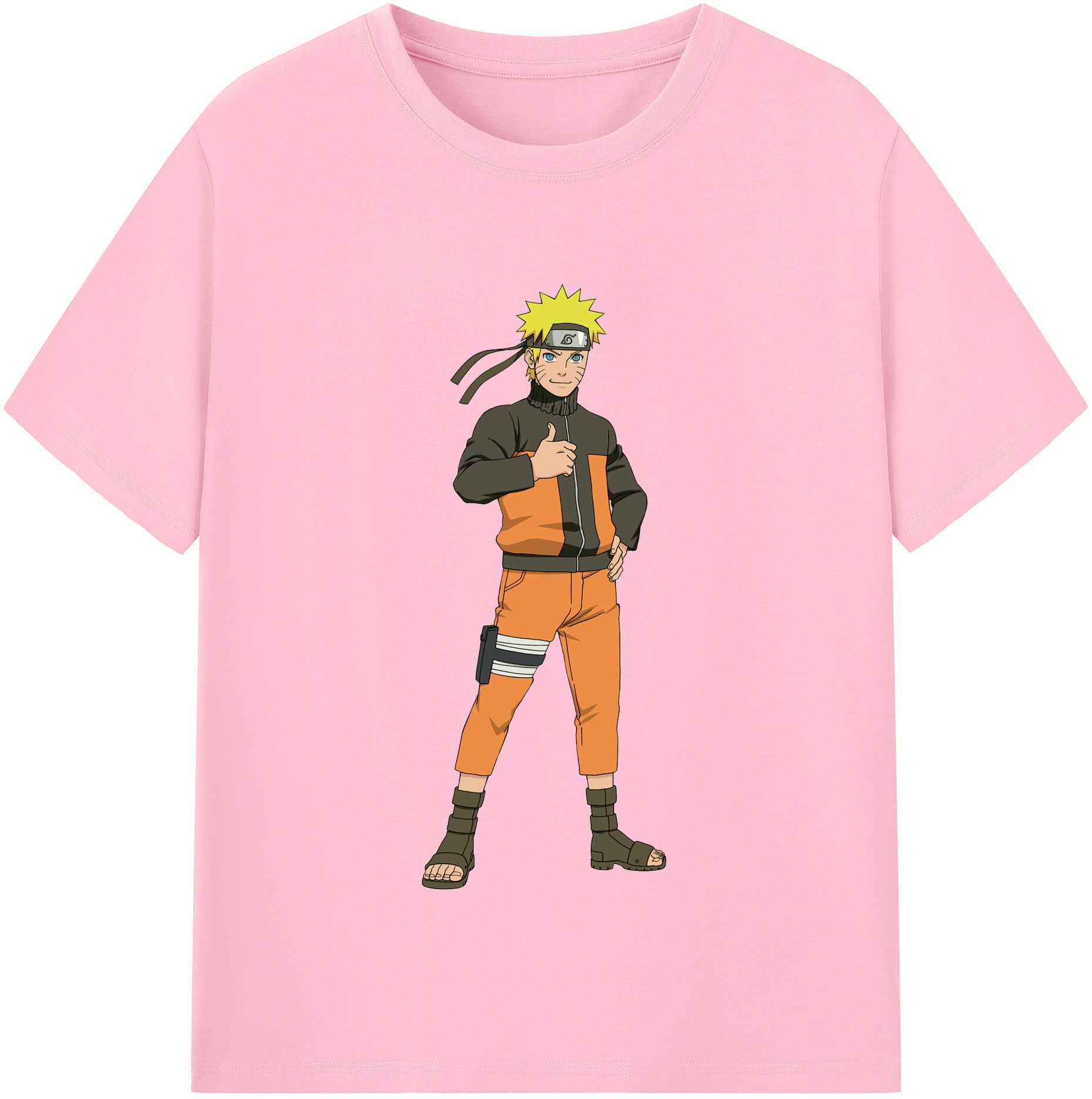（画像用） NARUTO -ナルト- うずまき ナルト Uzumaki Naruto 綿100％半袖Tシャツ（フロントプリント）