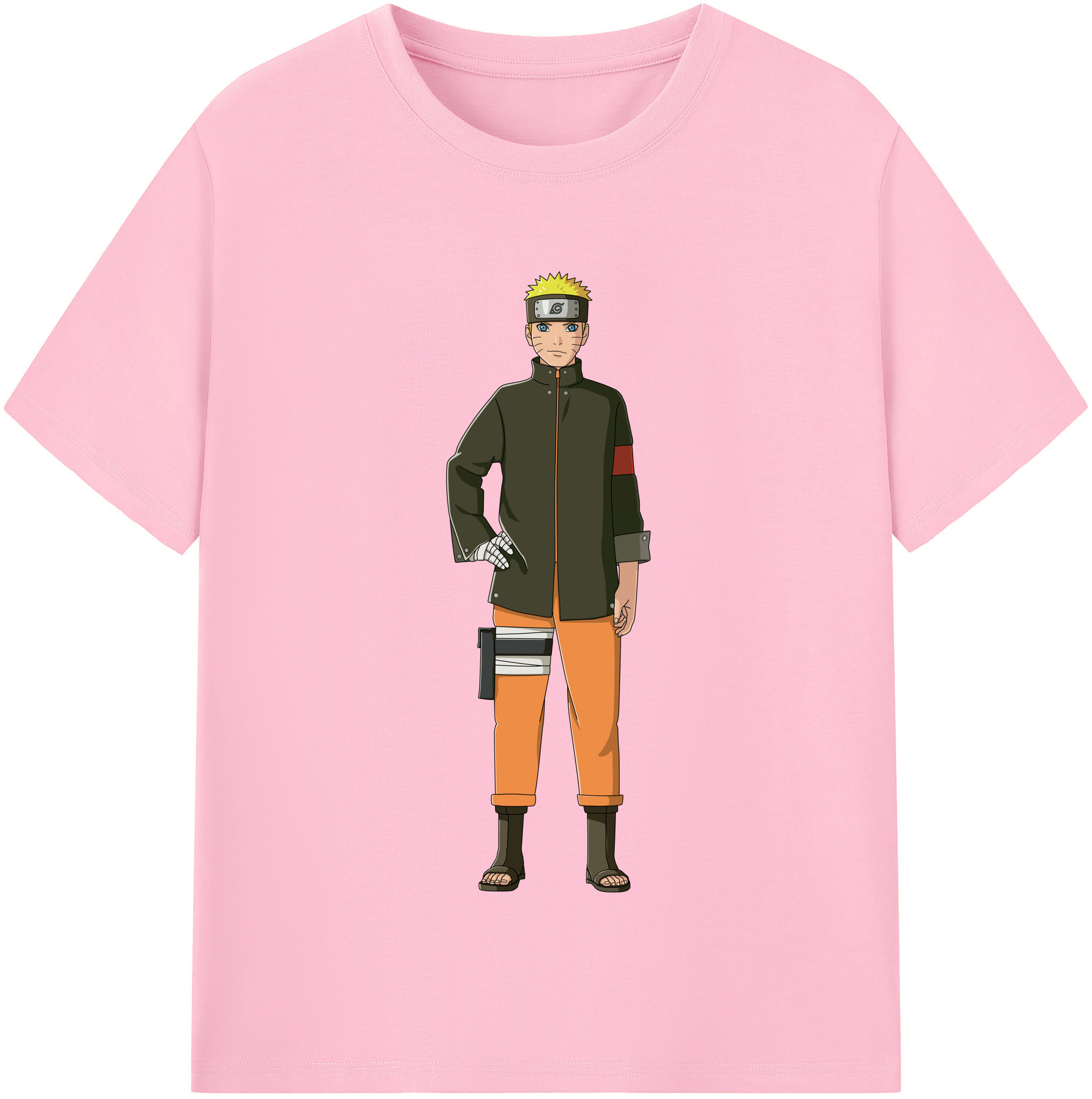 （画像用） NARUTO -ナルト- うずまき ナルト Uzumaki Naruto 綿100％半袖Tシャツ（フロントプリント）