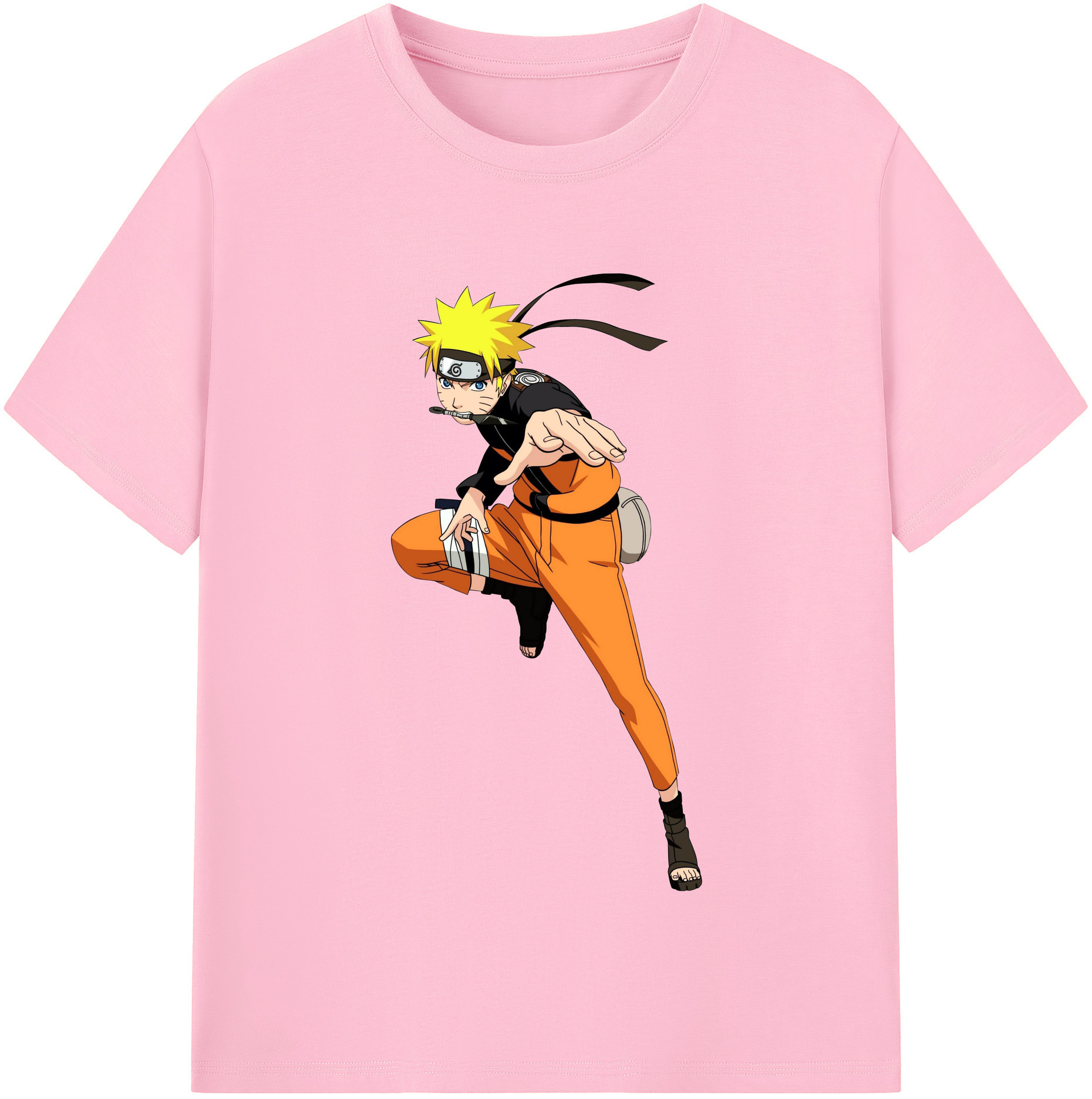 （画像用） NARUTO -ナルト- うずまき ナルト Uzumaki Naruto 綿100％半袖Tシャツ（フロントプリント）
