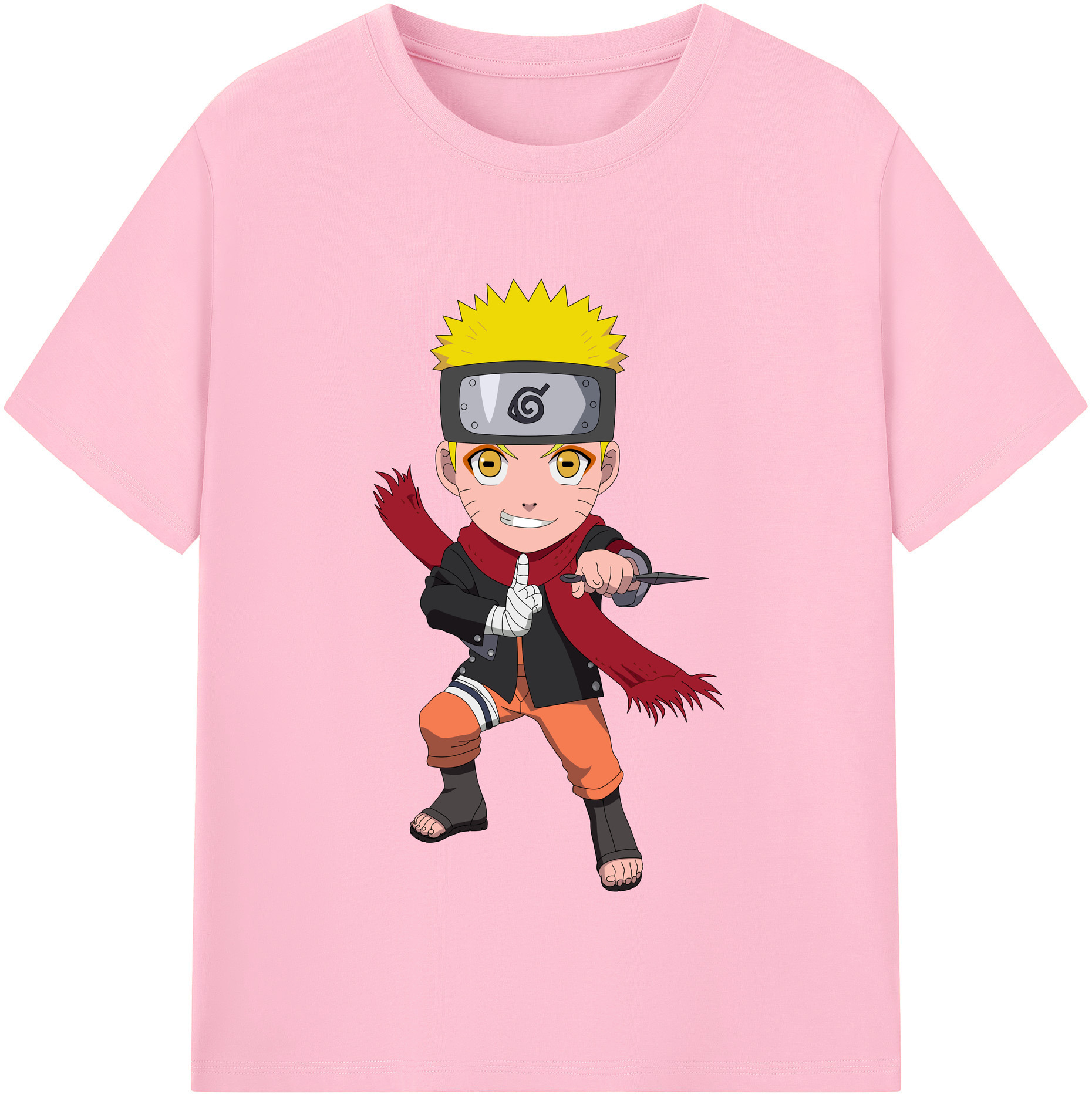 （画像用） NARUTO -ナルト- うずまき ナルト Uzumaki Naruto 綿100％半袖Tシャツ（フロントプリント）
