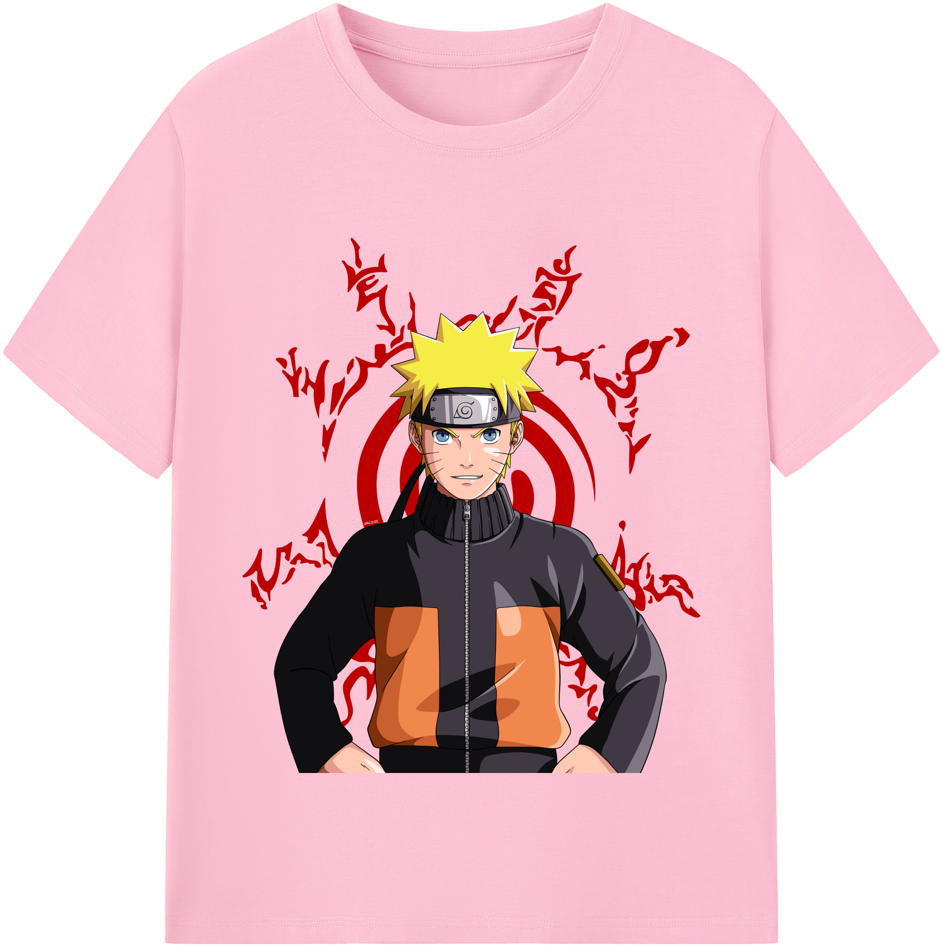 （画像用） NARUTO -ナルト- うずまき ナルト Uzumaki Naruto 綿100％半袖Tシャツ（フロントプリント）