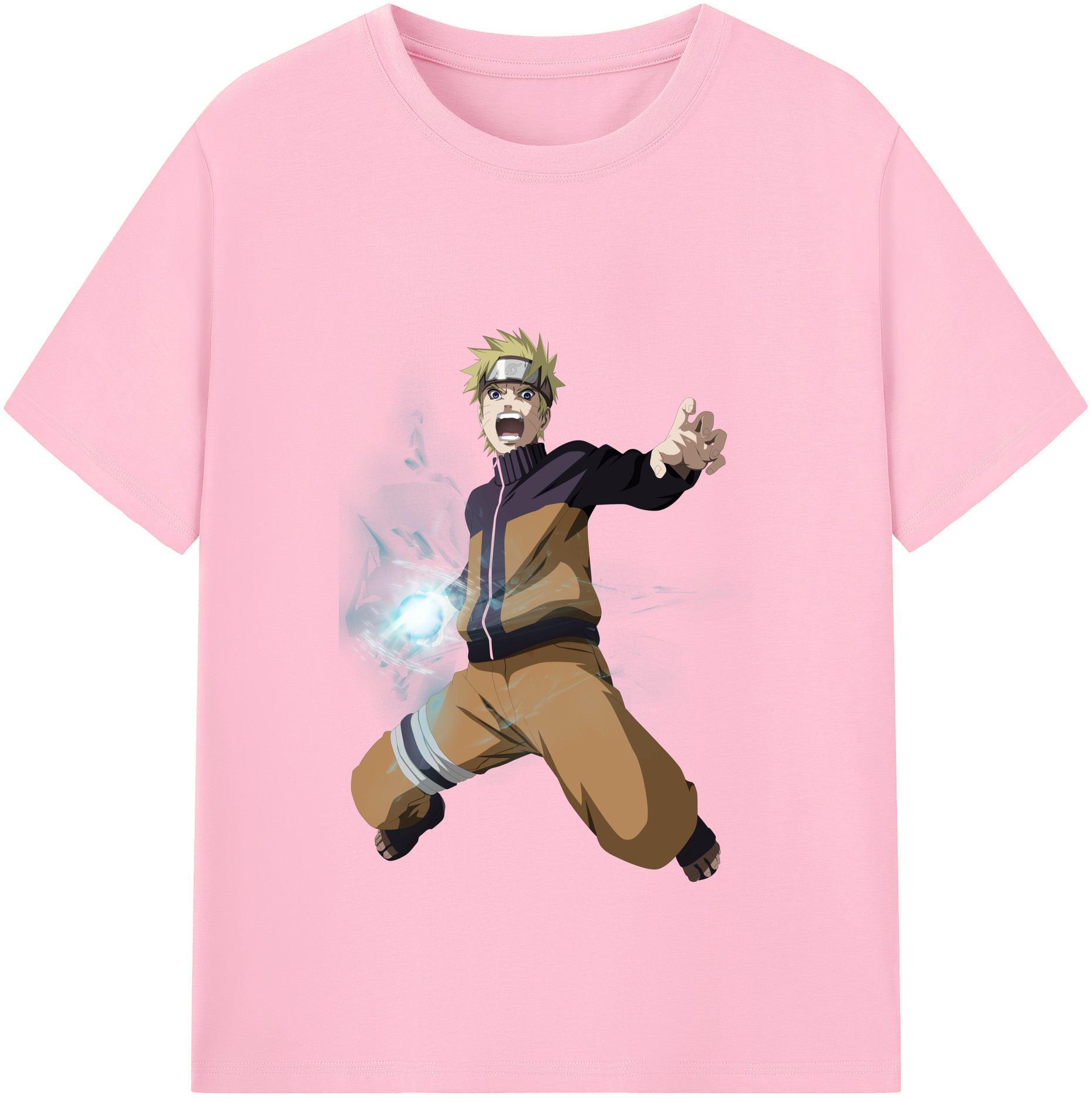 （画像用） NARUTO -ナルト- うずまき ナルト Uzumaki Naruto 綿100％半袖Tシャツ（フロントプリント）