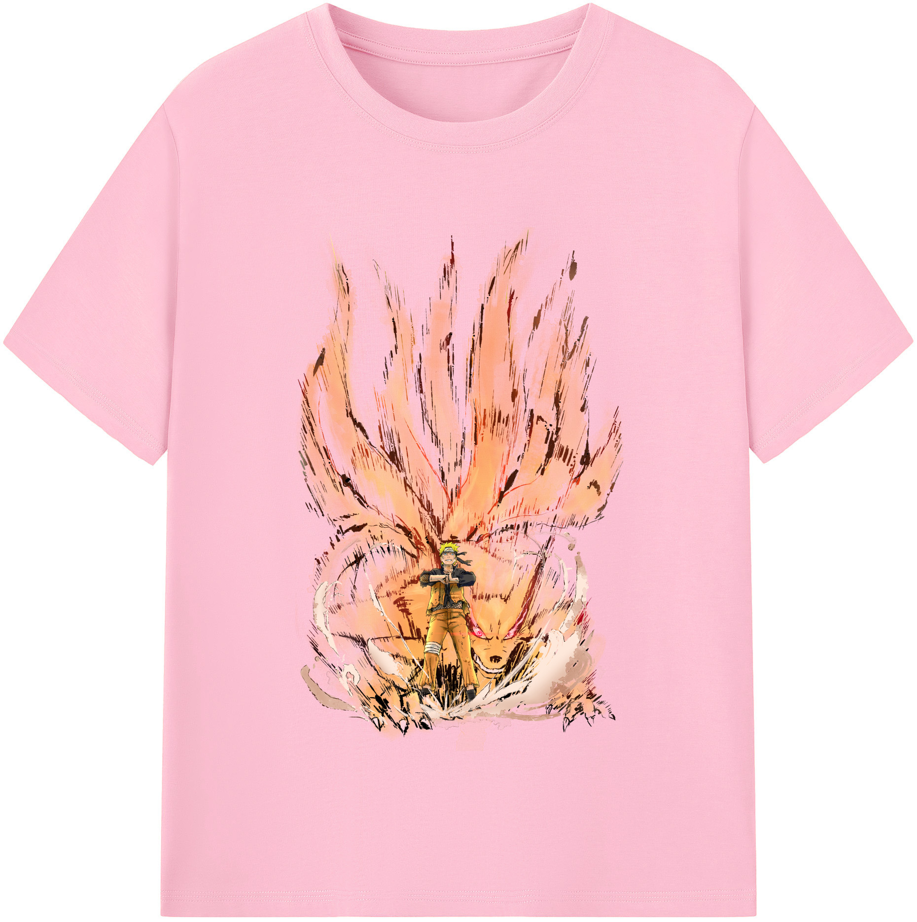 （画像用） NARUTO -ナルト- うずまき ナルト Uzumaki Naruto 綿100％半袖Tシャツ（フロントプリント）