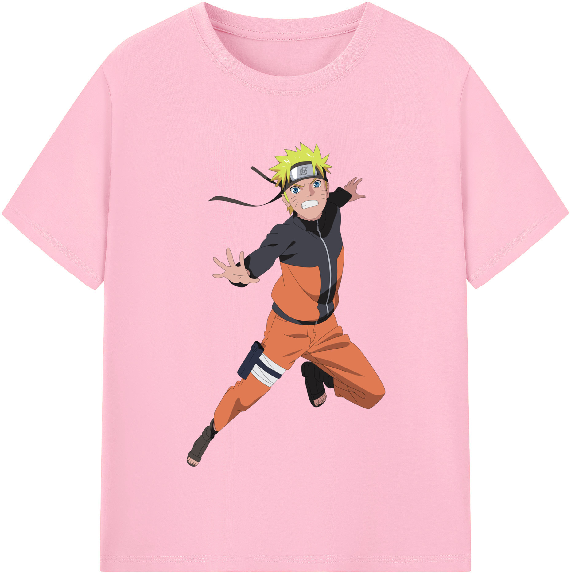 （画像用） NARUTO -ナルト- うずまき ナルト Uzumaki Naruto 綿100％半袖Tシャツ（フロントプリント）