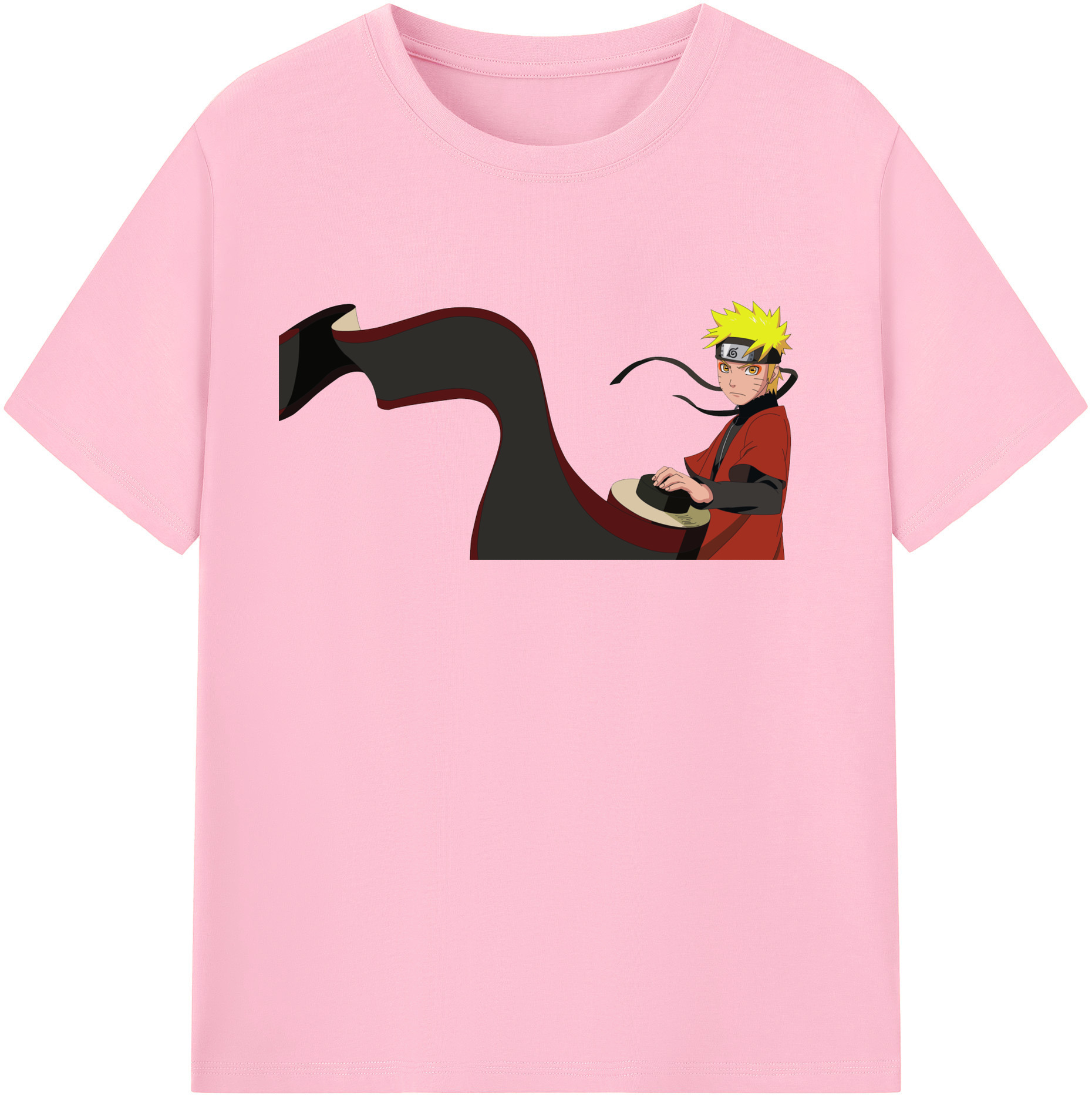 （画像用） NARUTO -ナルト- うずまき ナルト Uzumaki Naruto 綿100％半袖Tシャツ（フロントプリント）