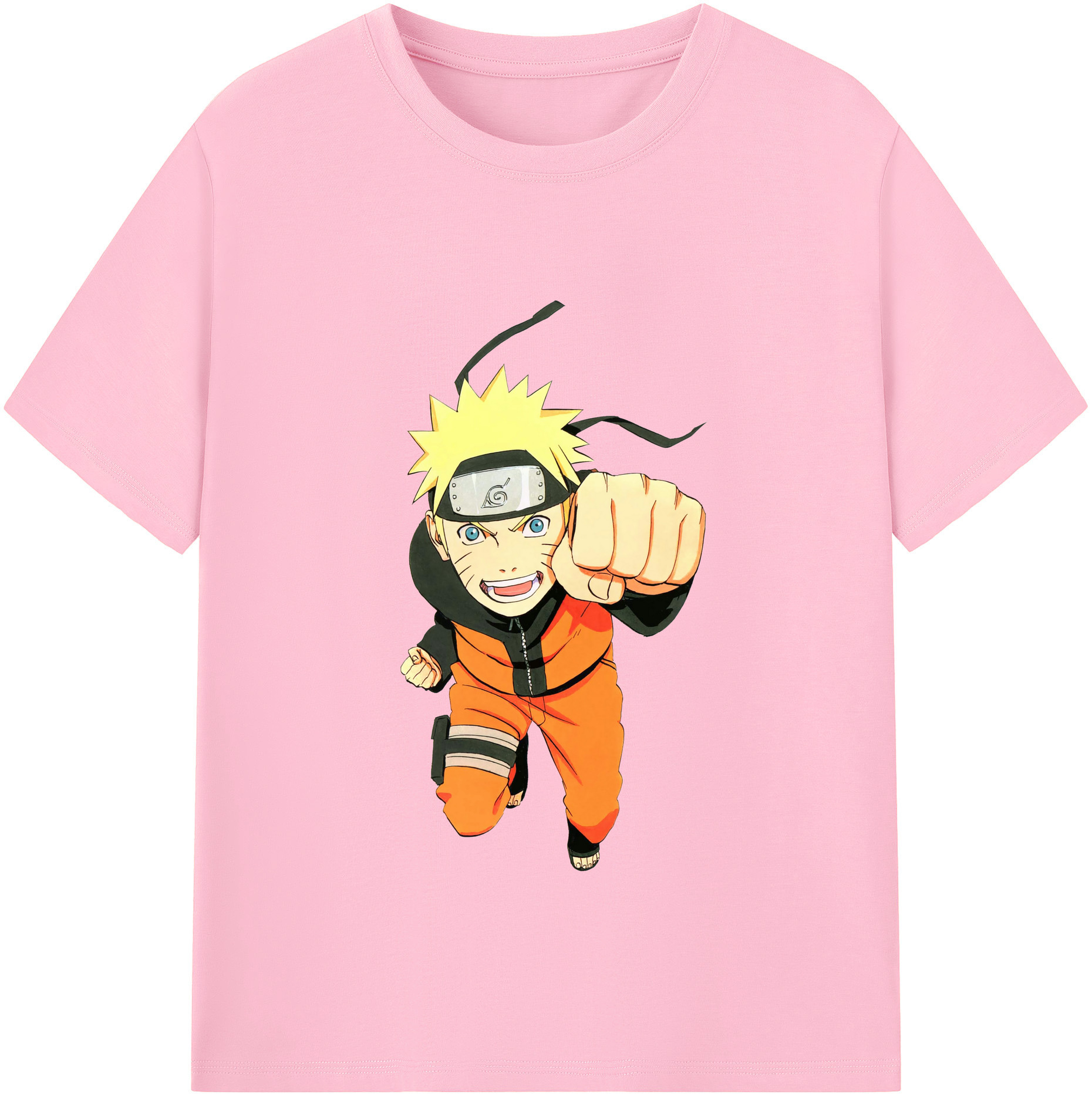 （画像用） NARUTO -ナルト- うずまき ナルト Uzumaki Naruto 綿100％半袖Tシャツ（フロントプリント）
