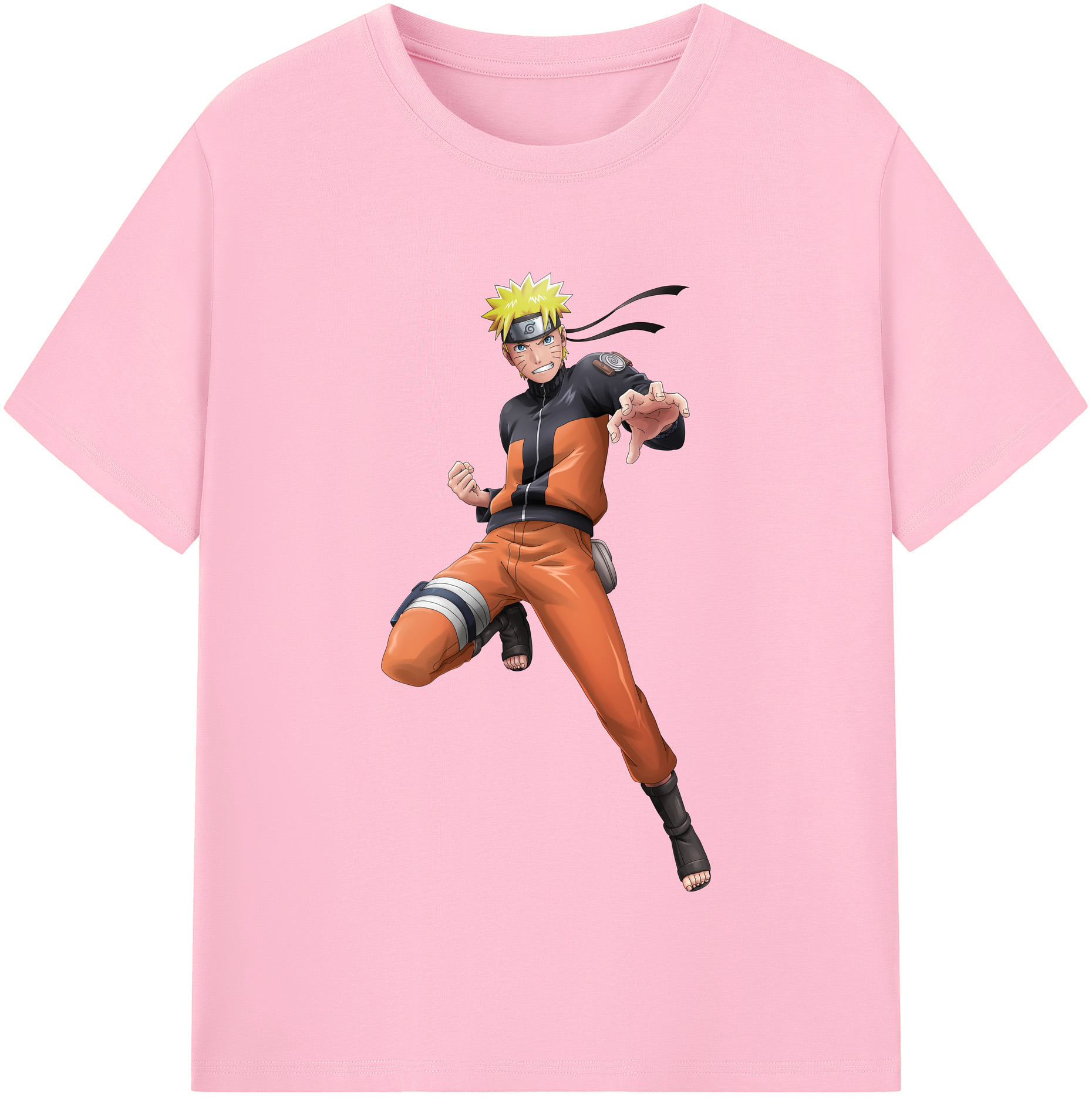 （画像用） NARUTO -ナルト- うずまき ナルト Uzumaki Naruto 綿100％半袖Tシャツ（フロントプリント）