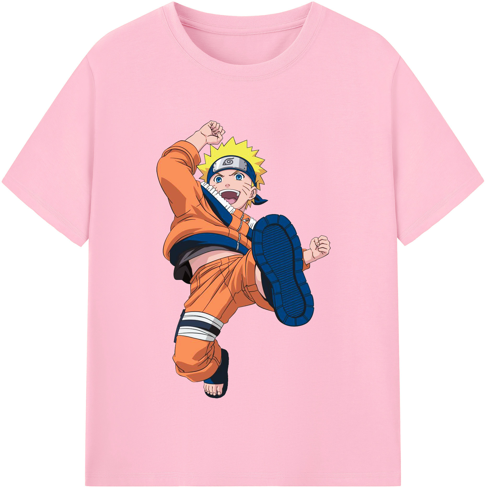 （画像用） NARUTO -ナルト- うずまき ナルト Uzumaki Naruto 綿100％半袖Tシャツ（フロントプリント）