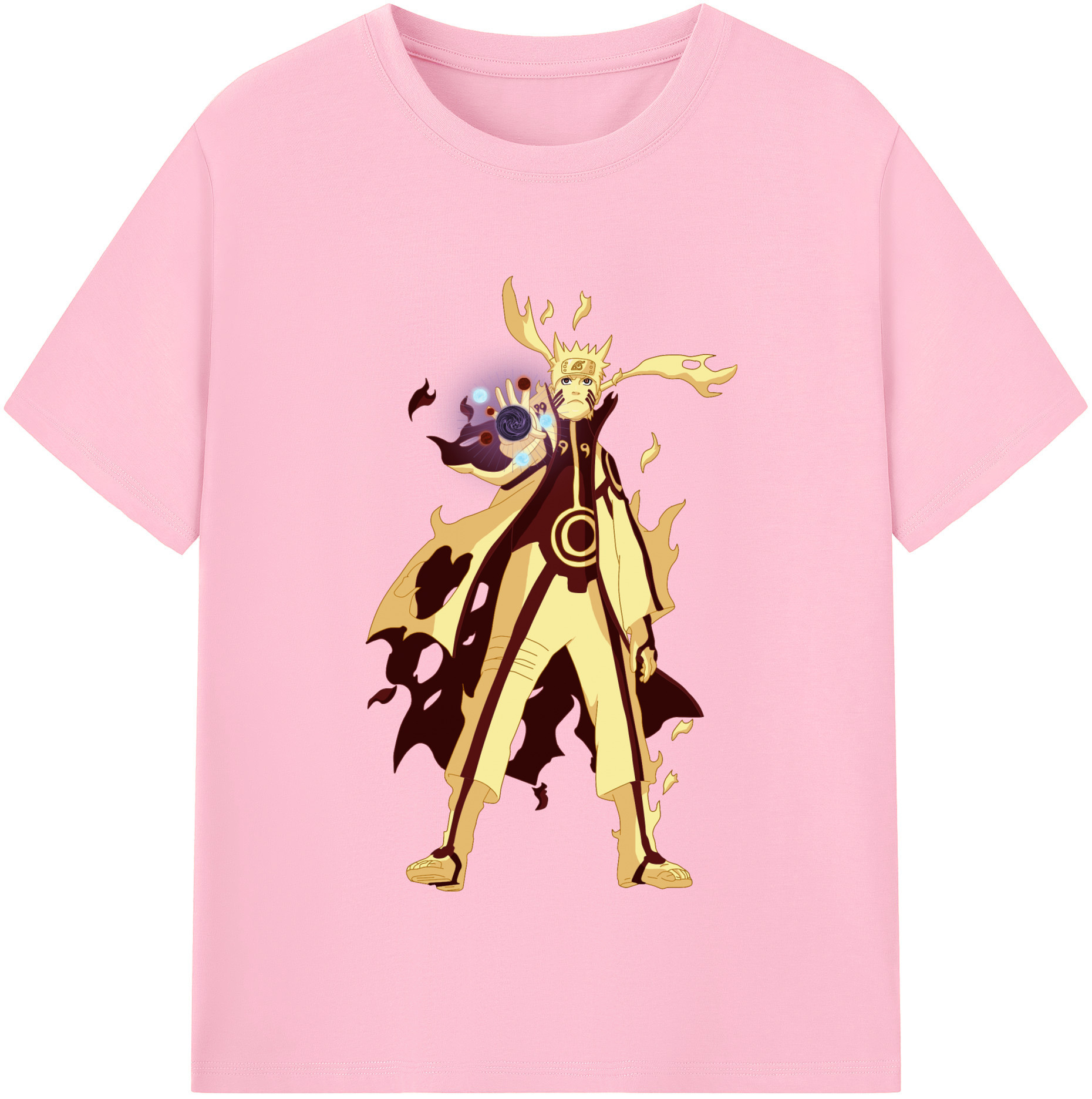 （画像用） NARUTO -ナルト- うずまき ナルト Uzumaki Naruto 綿100％半袖Tシャツ（フロントプリント）