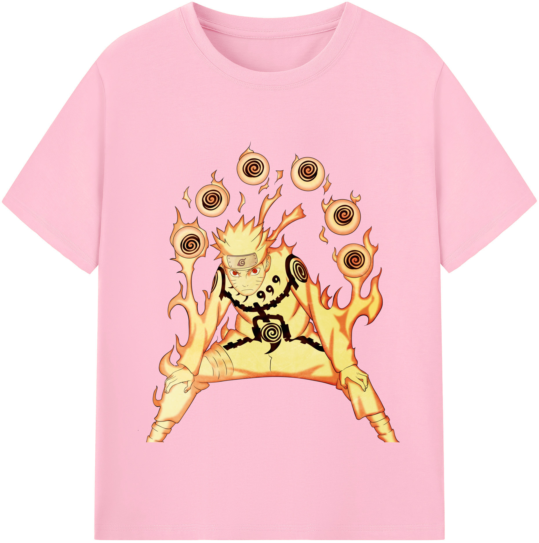 （画像用） NARUTO -ナルト- うずまき ナルト Uzumaki Naruto 綿100％半袖Tシャツ（フロントプリント）