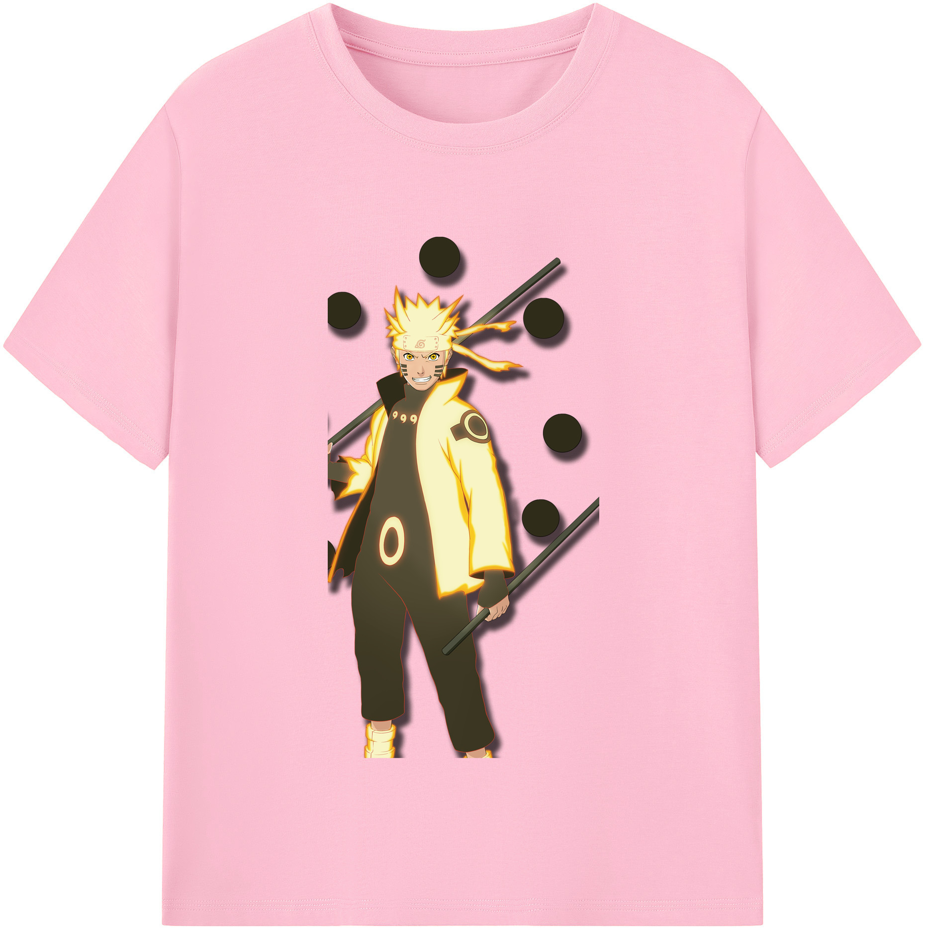 （画像用） NARUTO -ナルト- うずまき ナルト Uzumaki Naruto 綿100％半袖Tシャツ（フロントプリント）