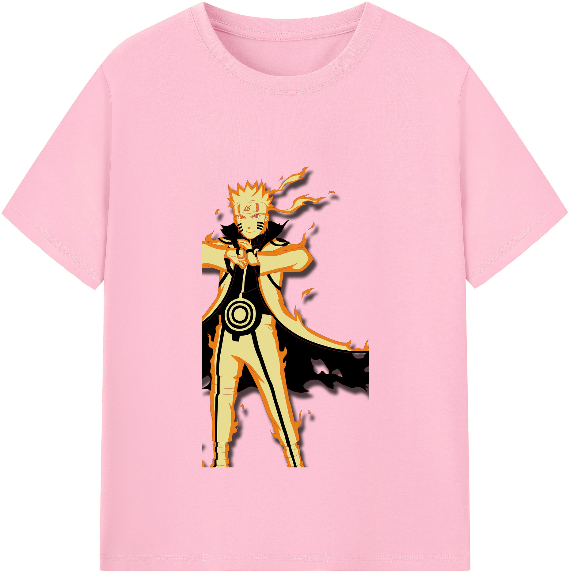 （画像用） NARUTO -ナルト- うずまき ナルト Uzumaki Naruto 綿100％半袖Tシャツ（フロントプリント）