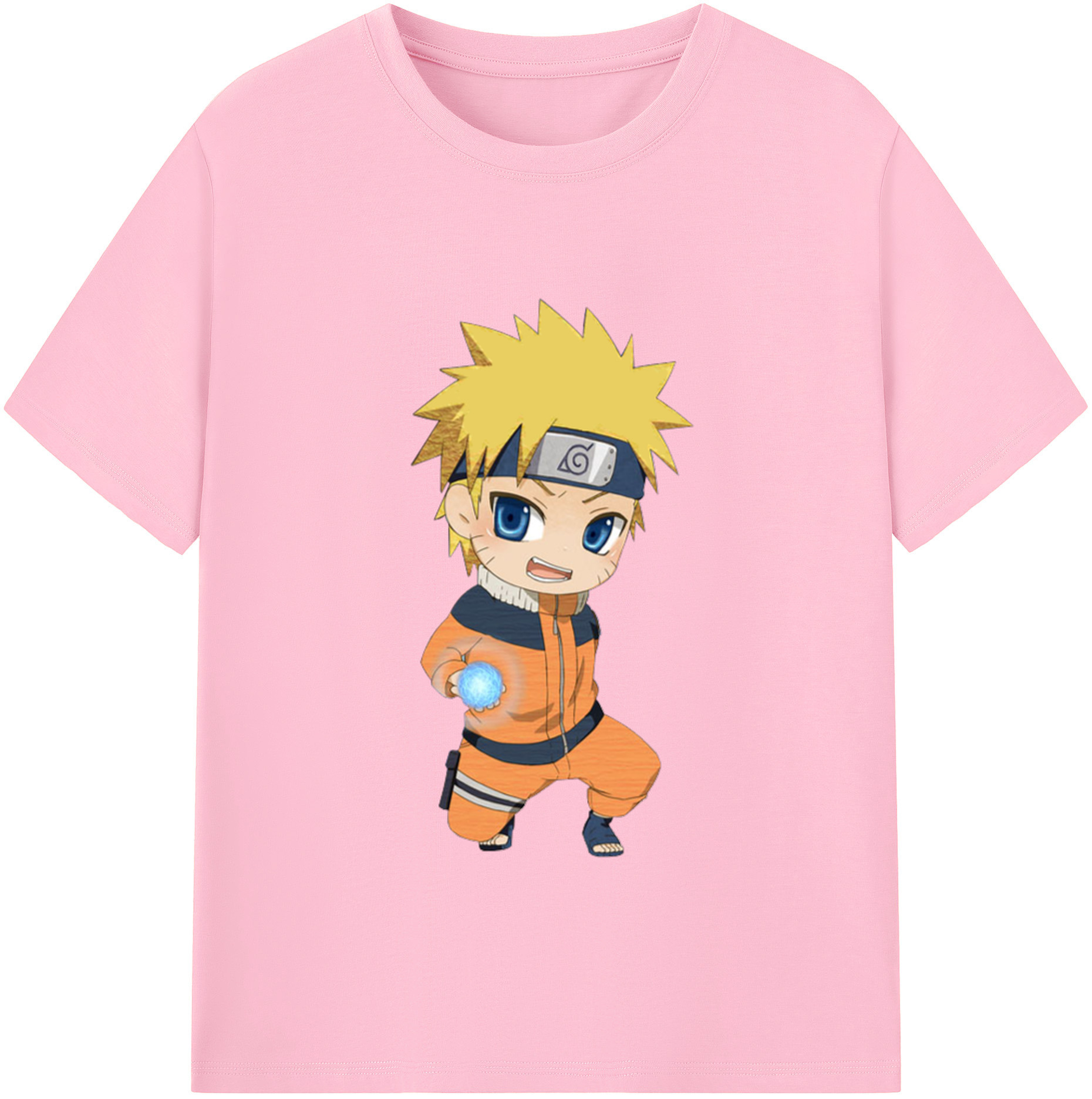 （画像用） NARUTO -ナルト- うずまき ナルト Uzumaki Naruto 綿100％半袖Tシャツ（フロントプリント）