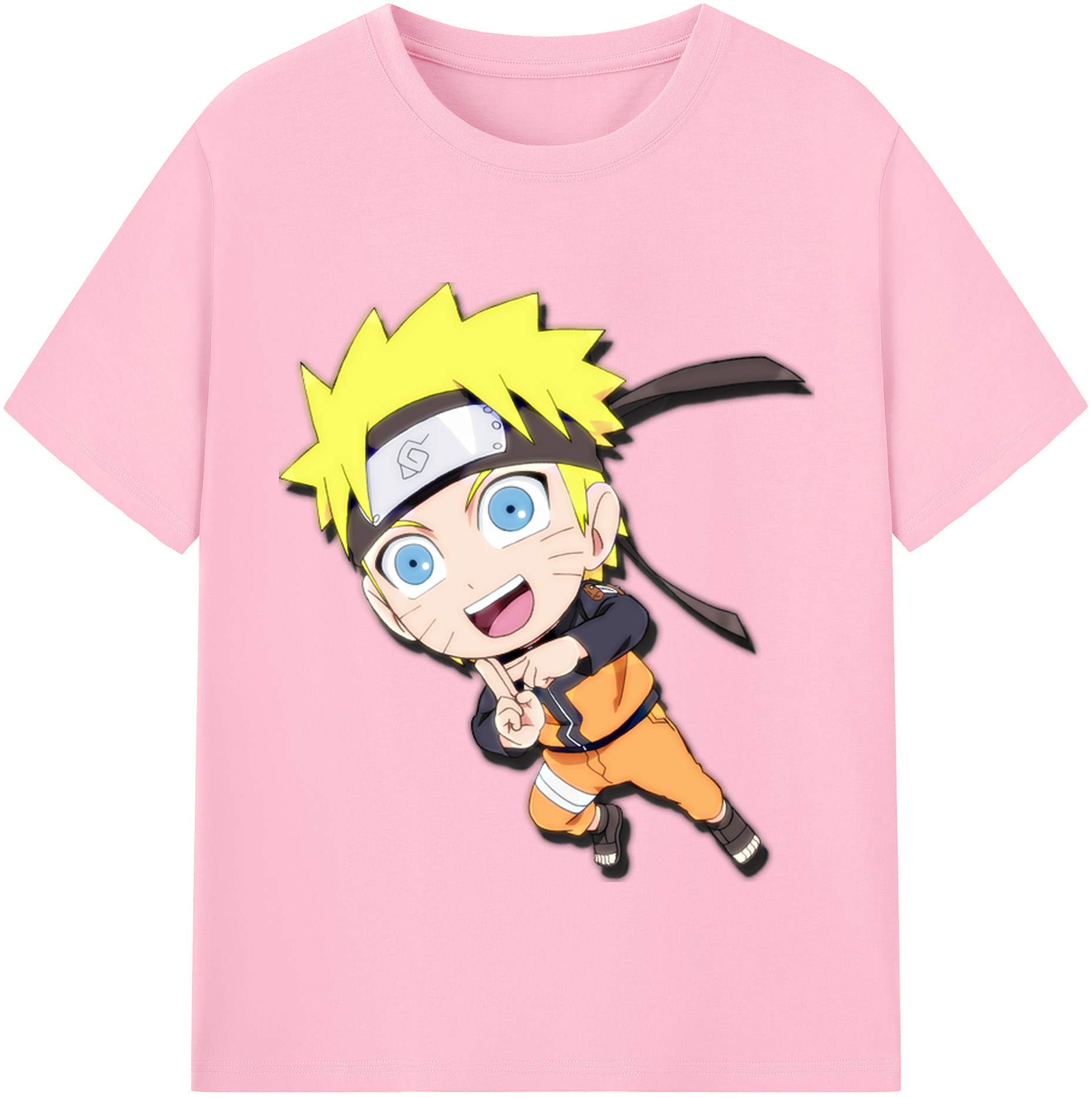 （画像用） NARUTO -ナルト- うずまき ナルト Uzumaki Naruto 綿100％半袖Tシャツ（フロントプリント）