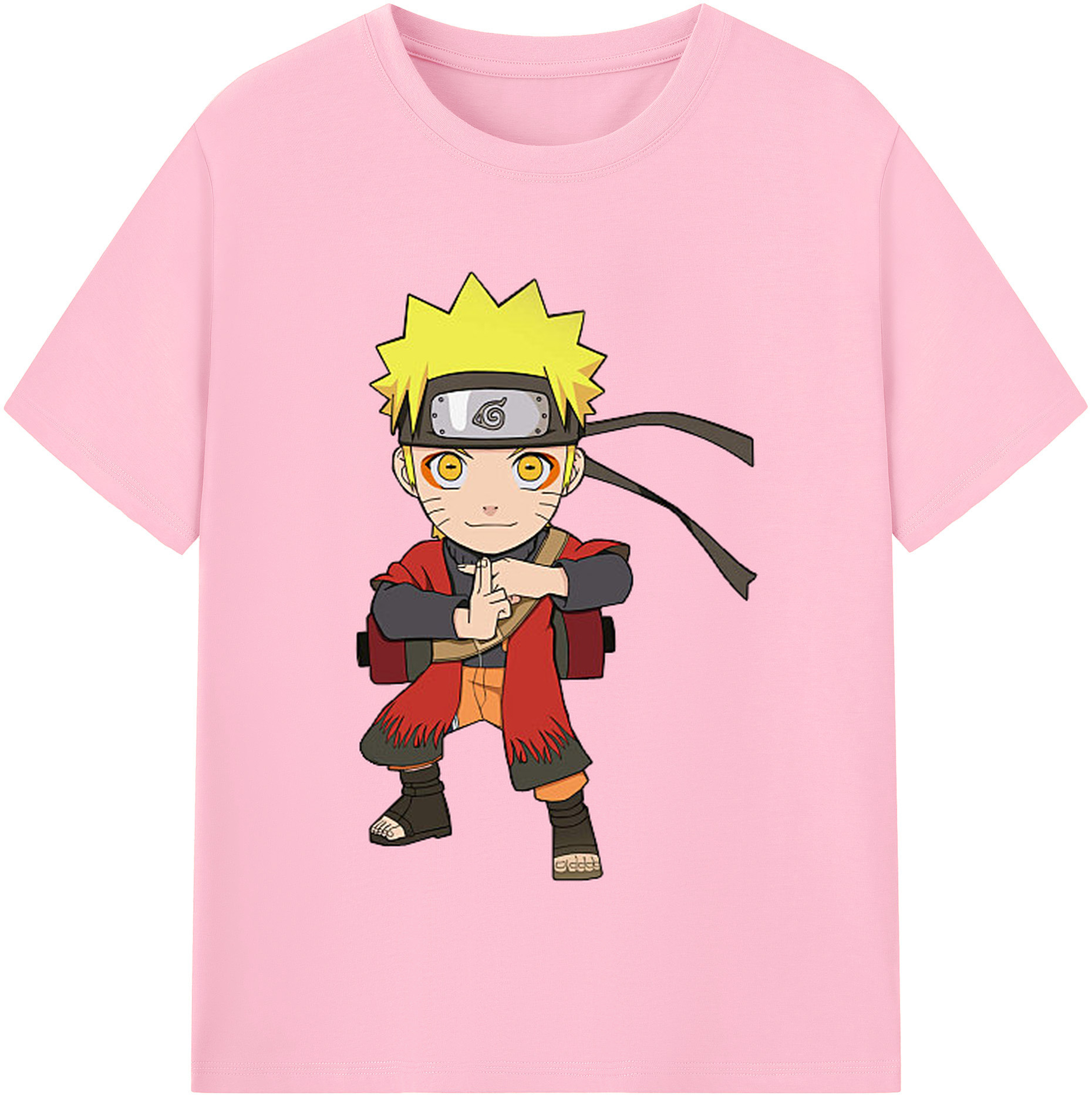 （画像用） NARUTO -ナルト- うずまき ナルト Uzumaki Naruto 綿100％半袖Tシャツ（フロントプリント）