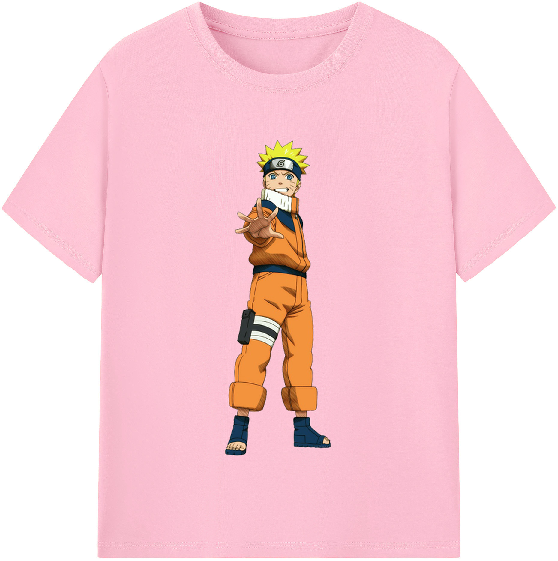 （画像用） NARUTO -ナルト- うずまき ナルト Uzumaki Naruto 綿100％半袖Tシャツ（フロントプリント）