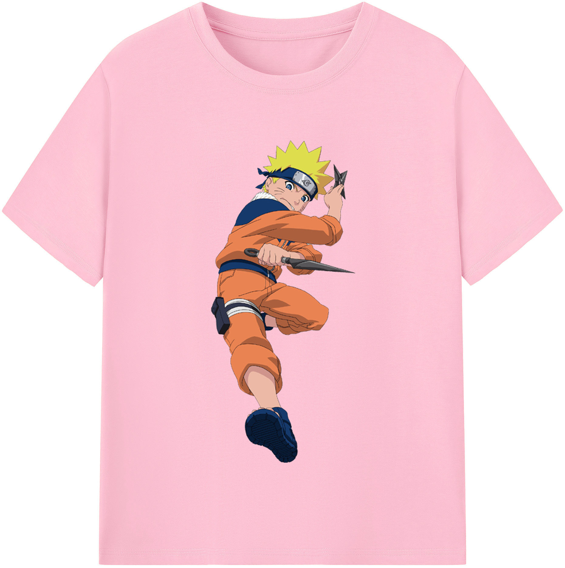 （画像用） NARUTO -ナルト- うずまき ナルト Uzumaki Naruto 綿100％半袖Tシャツ（フロントプリント）