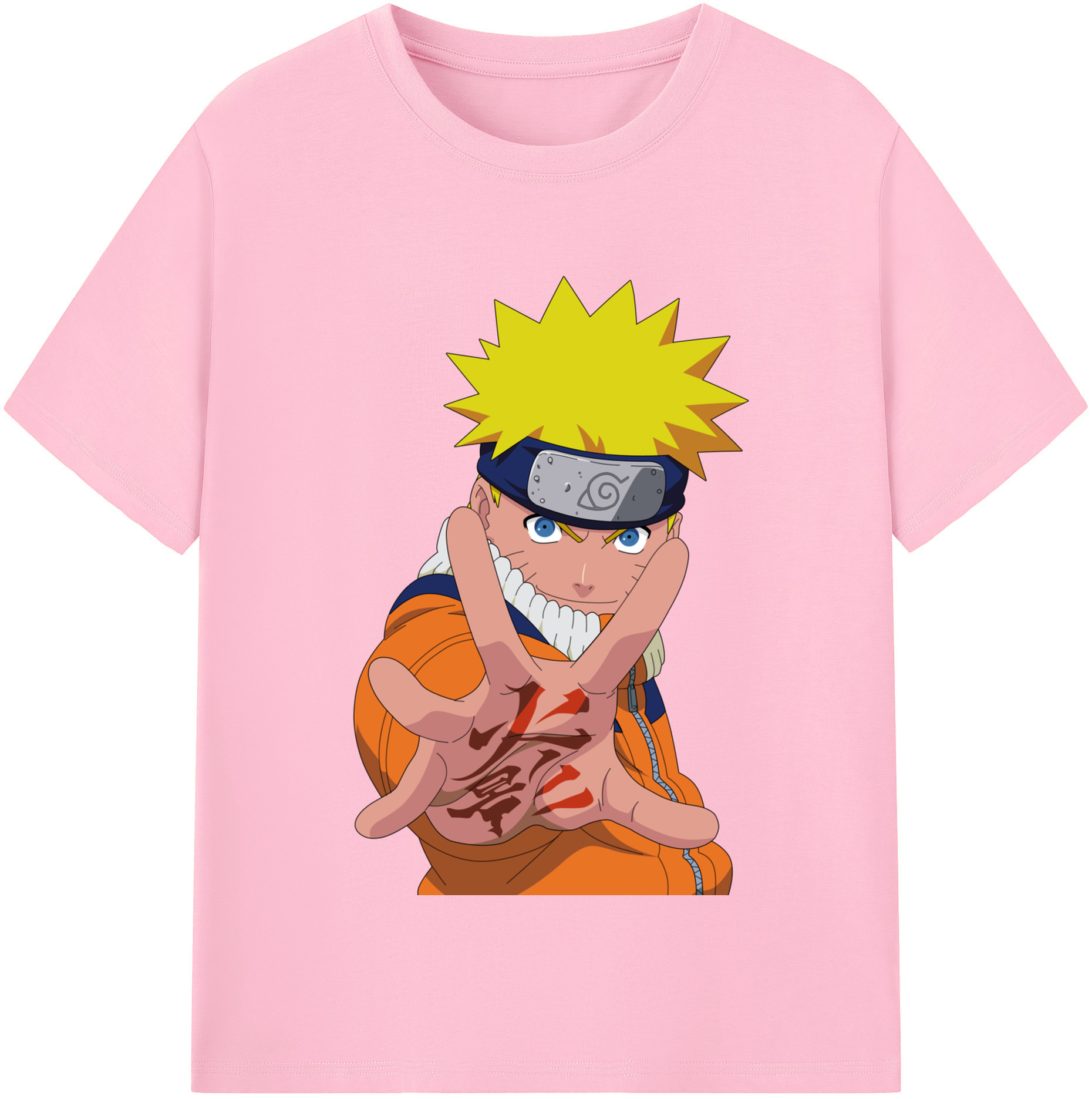 （画像用） NARUTO -ナルト- うずまき ナルト Uzumaki Naruto 綿100％半袖Tシャツ（フロントプリント）