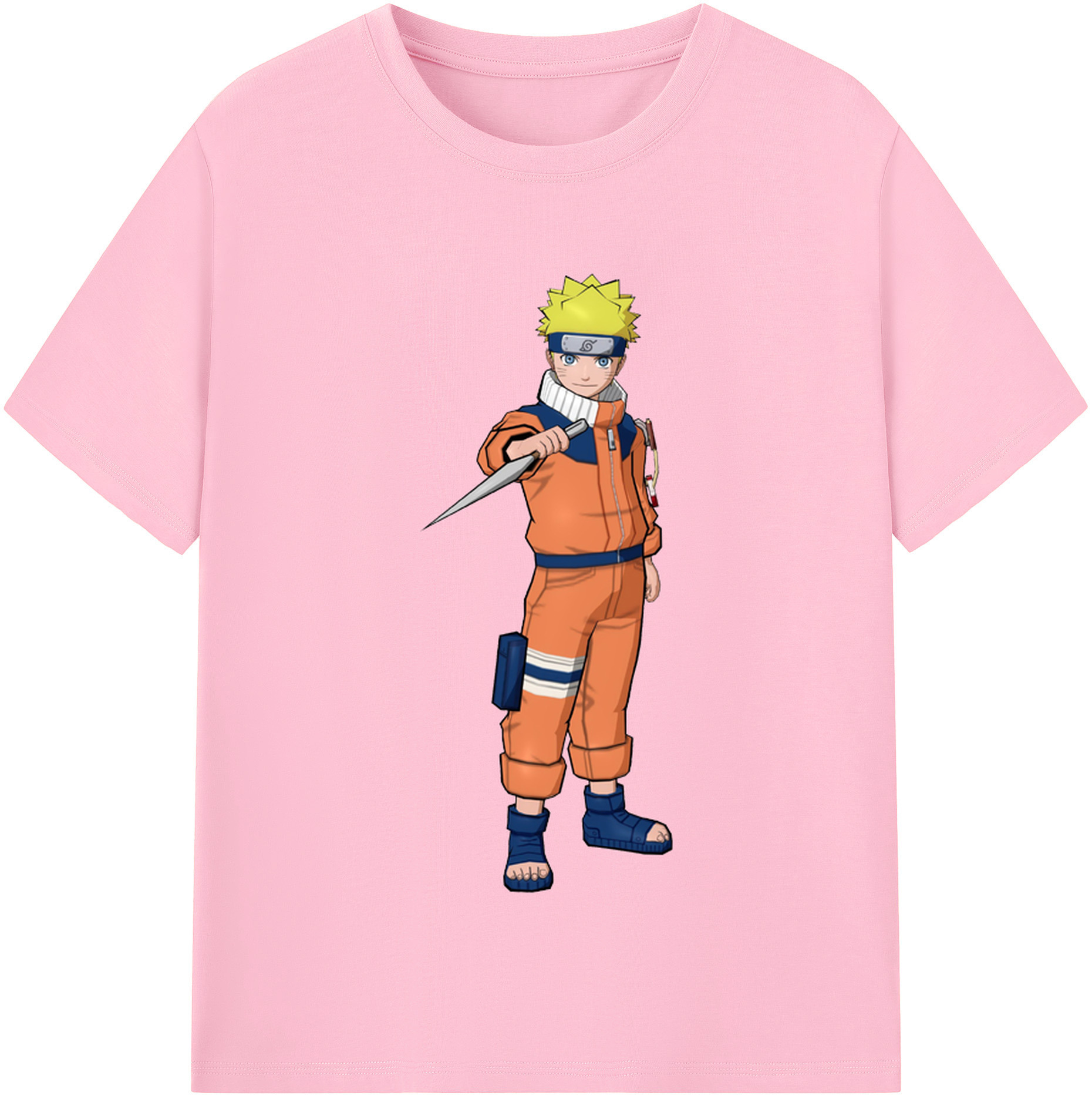 （画像用） NARUTO -ナルト- うずまき ナルト Uzumaki Naruto 綿100％半袖Tシャツ（フロントプリント）