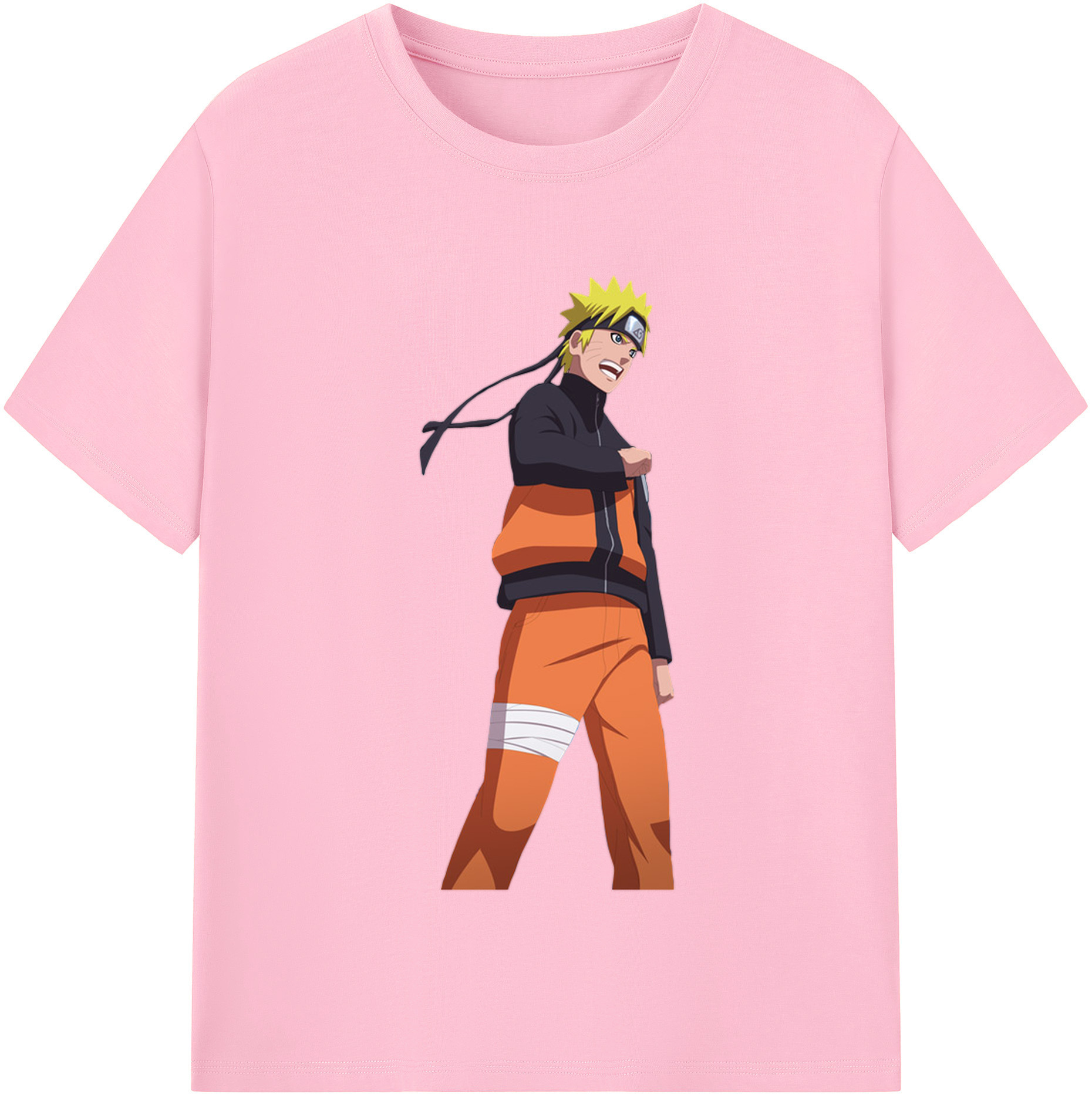 （画像用） NARUTO -ナルト- うずまき ナルト Uzumaki Naruto 綿100％半袖Tシャツ（フロントプリント）