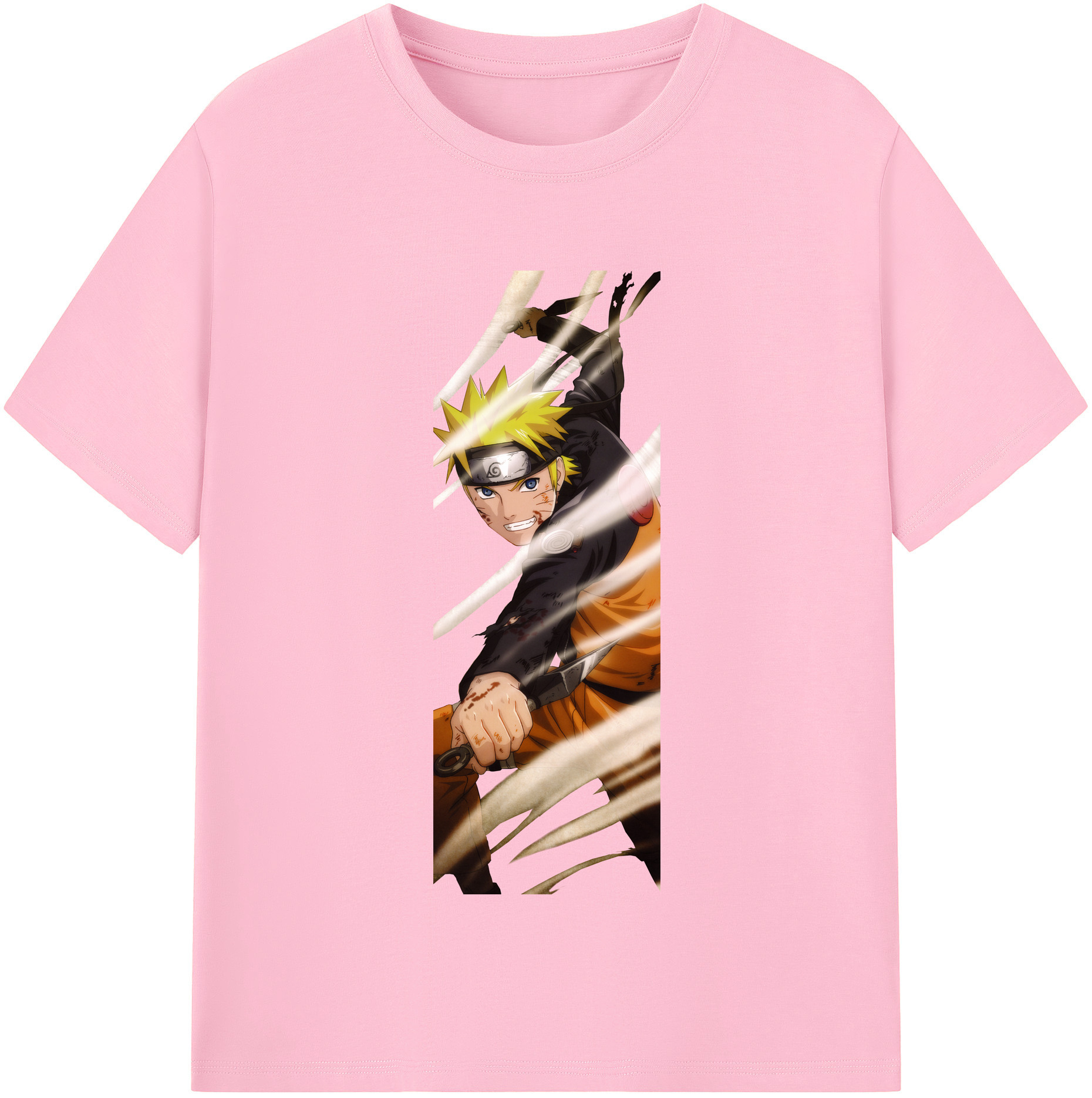 （画像用） NARUTO -ナルト- うずまき ナルト Uzumaki Naruto 綿100％半袖Tシャツ（フロントプリント）