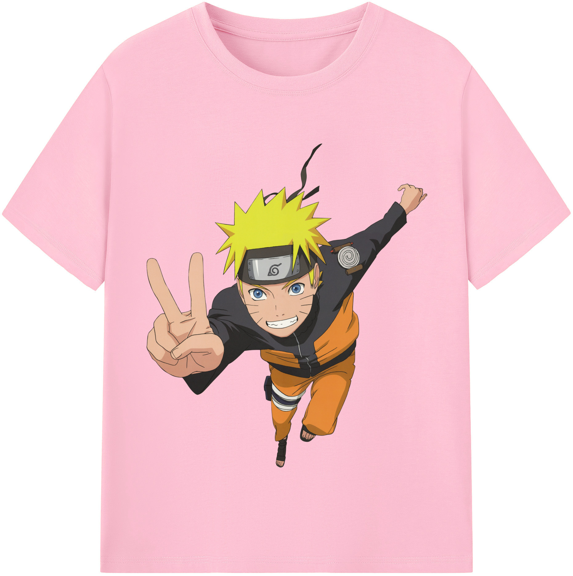 （画像用） NARUTO -ナルト- うずまき ナルト Uzumaki Naruto 綿100％半袖Tシャツ（フロントプリント）