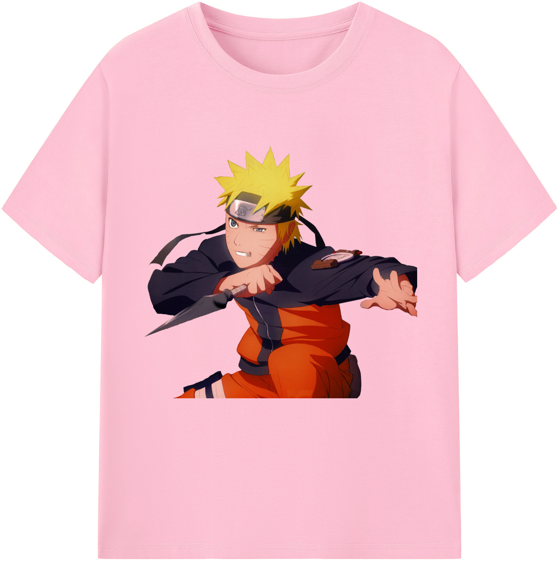 （画像用） NARUTO -ナルト- うずまき ナルト Uzumaki Naruto 綿100％半袖Tシャツ（フロントプリント）