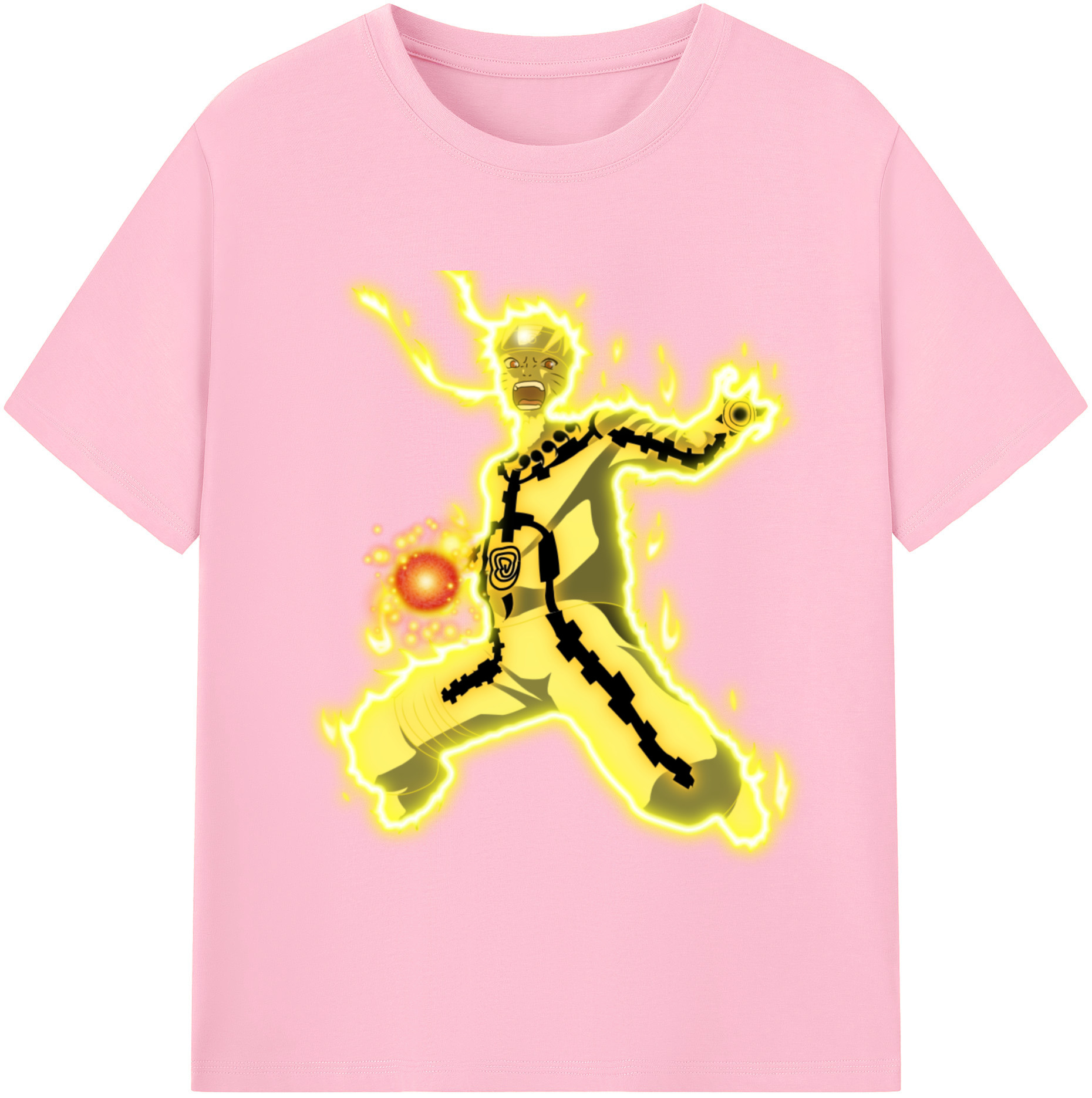（画像用） NARUTO -ナルト- うずまき ナルト Uzumaki Naruto 綿100％半袖Tシャツ（フロントプリント）
