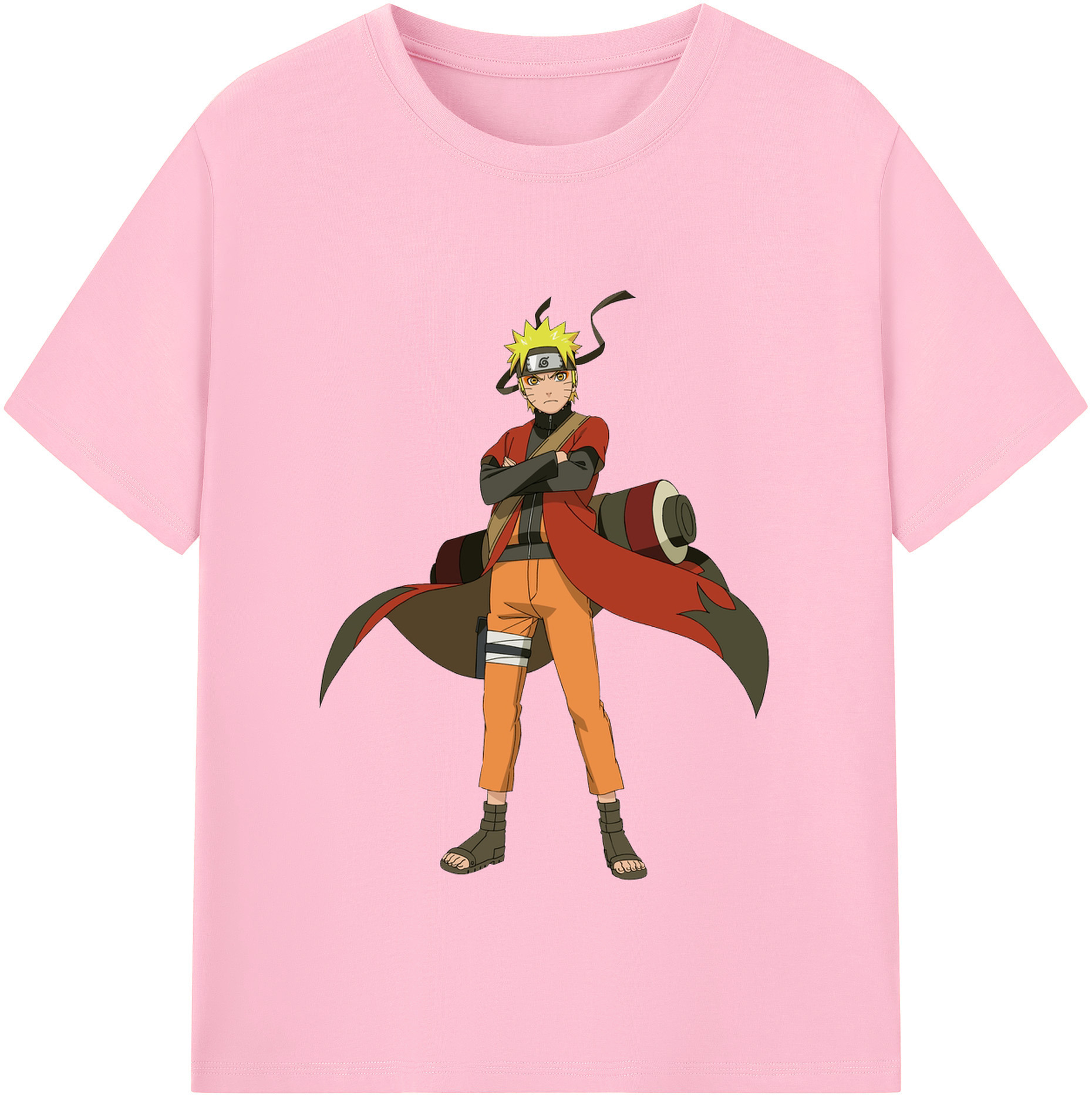 （画像用） NARUTO -ナルト- うずまき ナルト Uzumaki Naruto 綿100％半袖Tシャツ（フロントプリント）