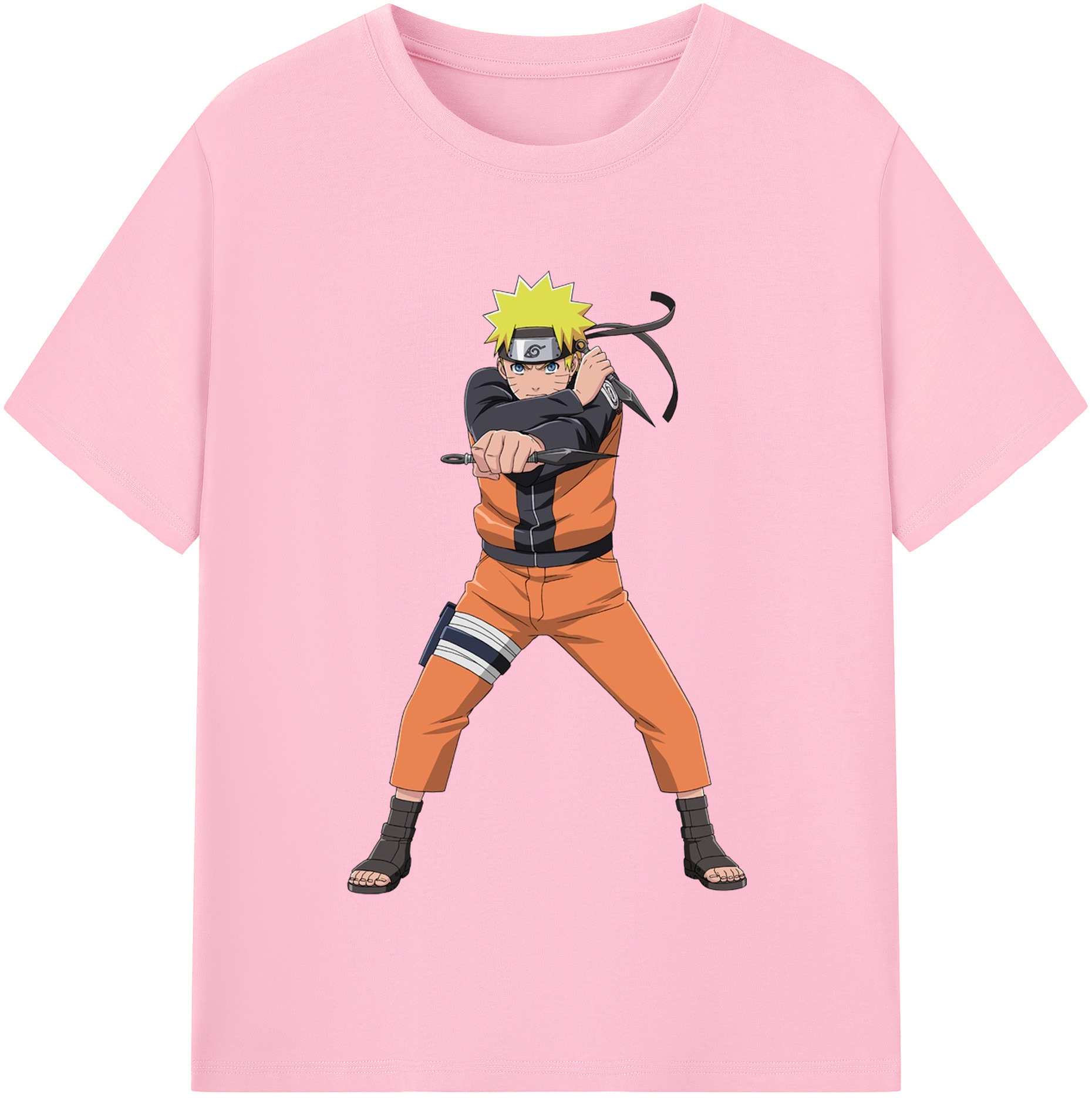 （画像用） NARUTO -ナルト- うずまき ナルト Uzumaki Naruto 綿100％半袖Tシャツ（フロントプリント）