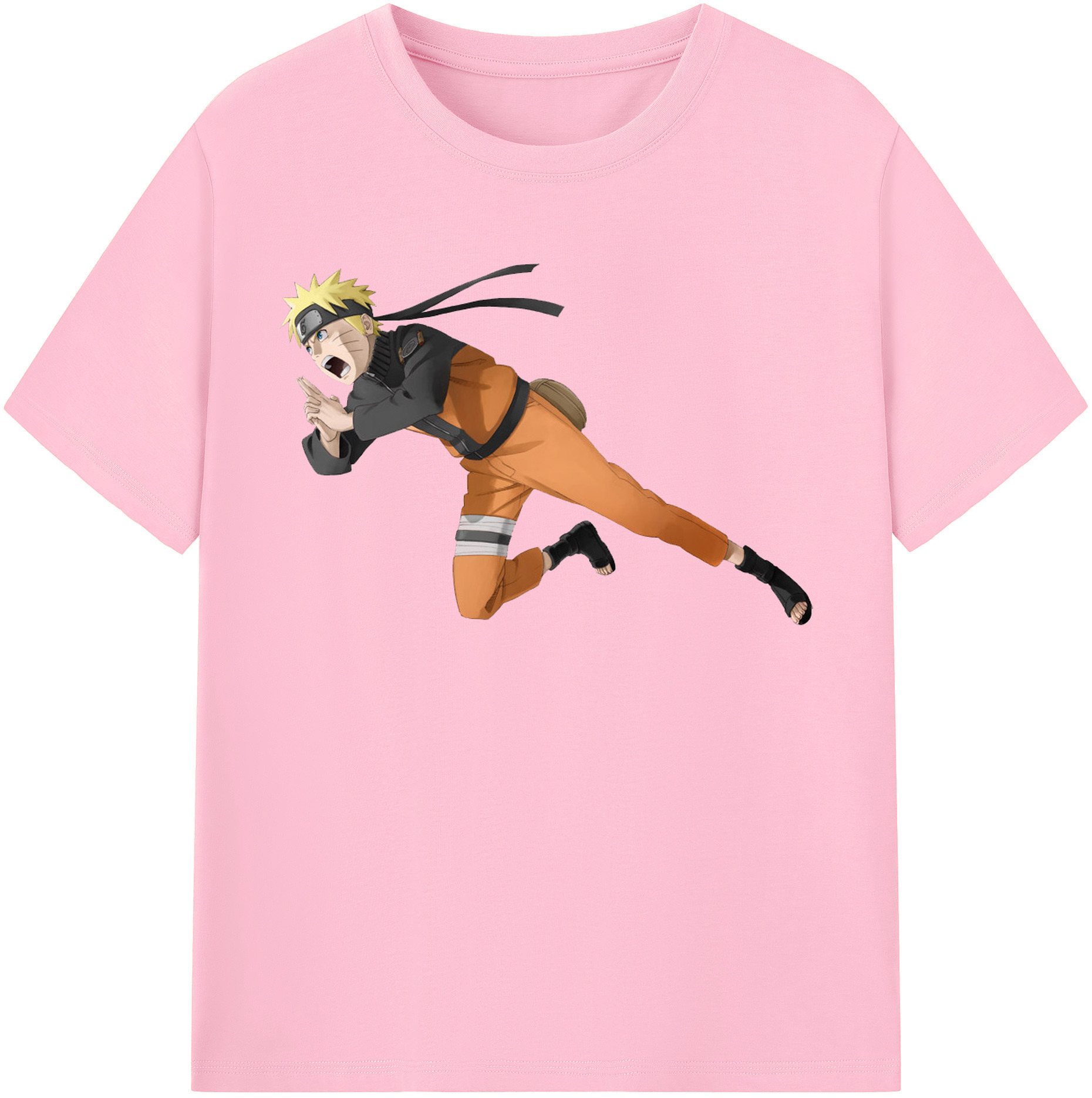 （画像用） NARUTO -ナルト- うずまき ナルト Uzumaki Naruto 綿100％半袖Tシャツ（フロントプリント）