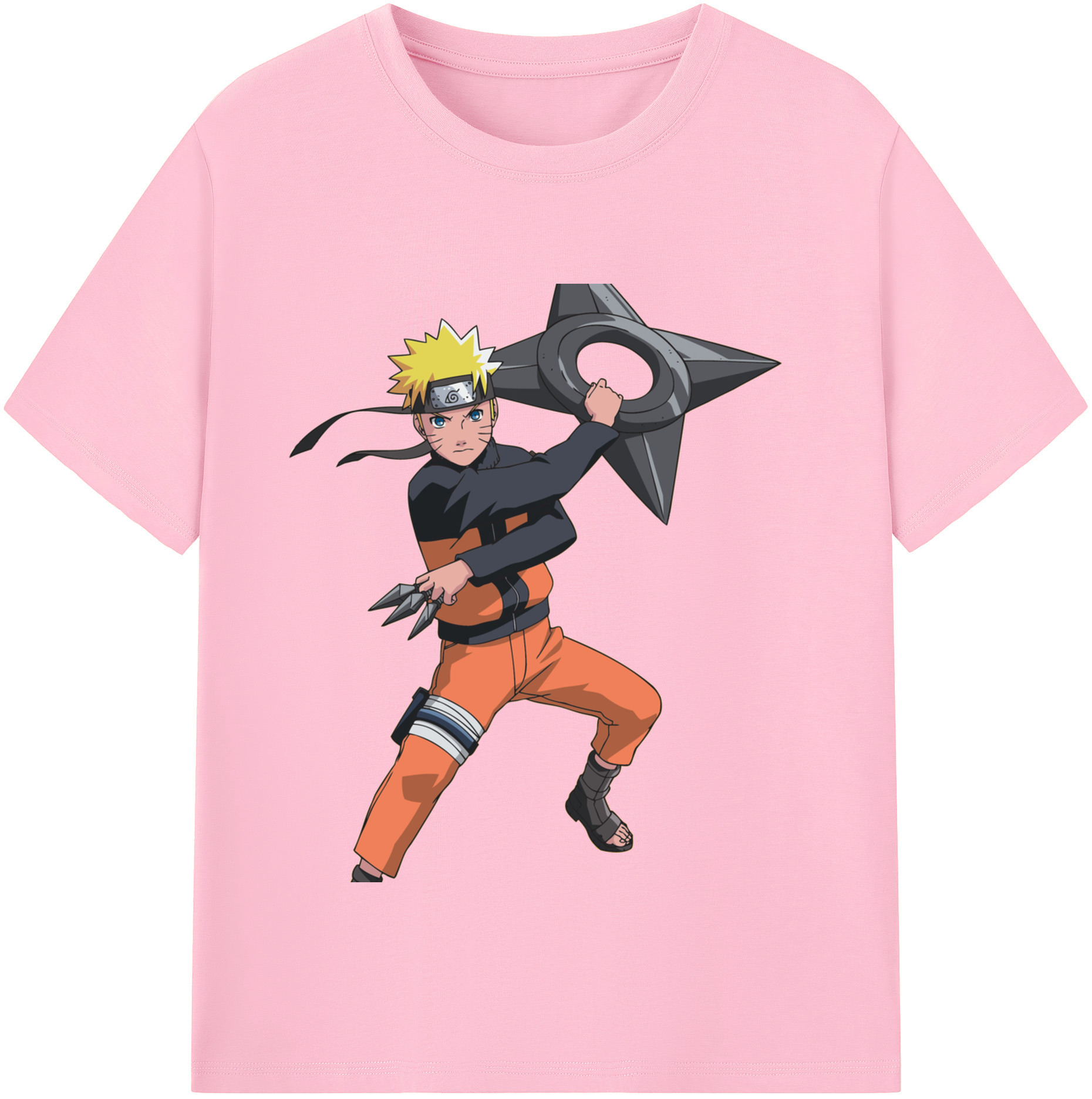 （画像用） NARUTO -ナルト- うずまき ナルト Uzumaki Naruto 綿100％半袖Tシャツ（フロントプリント）