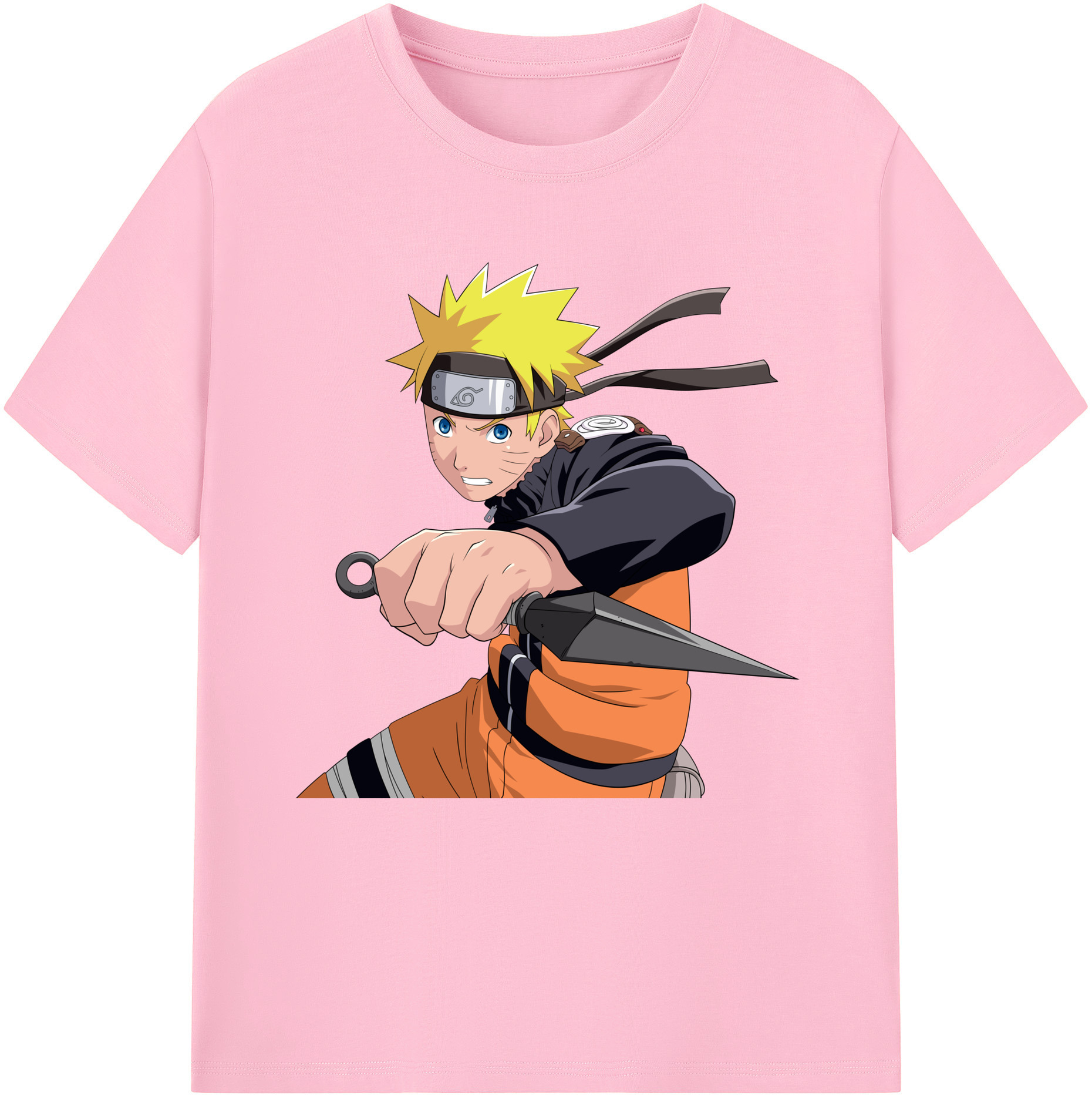 （画像用） NARUTO -ナルト- うずまき ナルト Uzumaki Naruto 綿100％半袖Tシャツ（フロントプリント）
