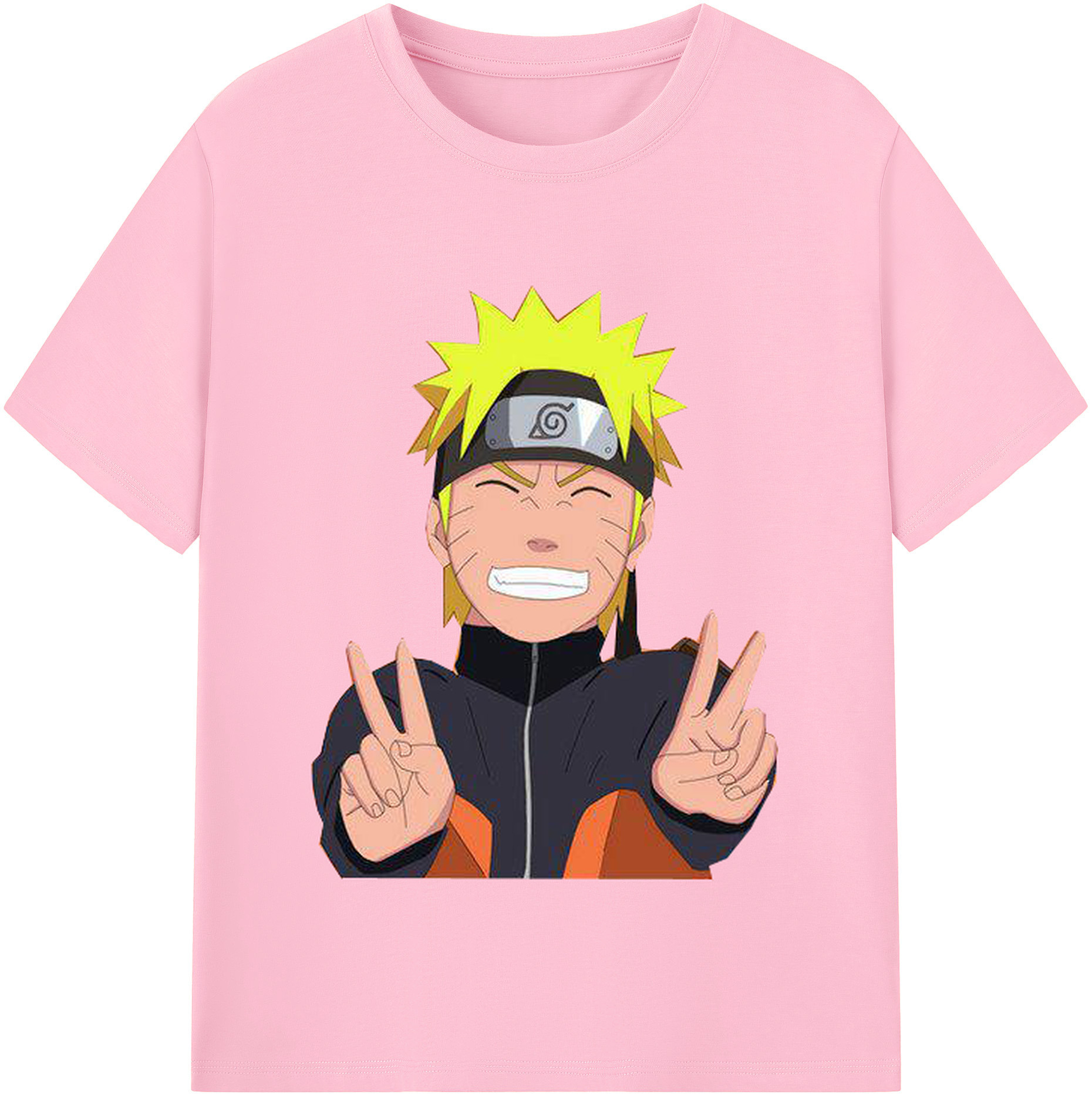 （画像用） NARUTO -ナルト- うずまき ナルト Uzumaki Naruto 綿100％半袖Tシャツ（フロントプリント）