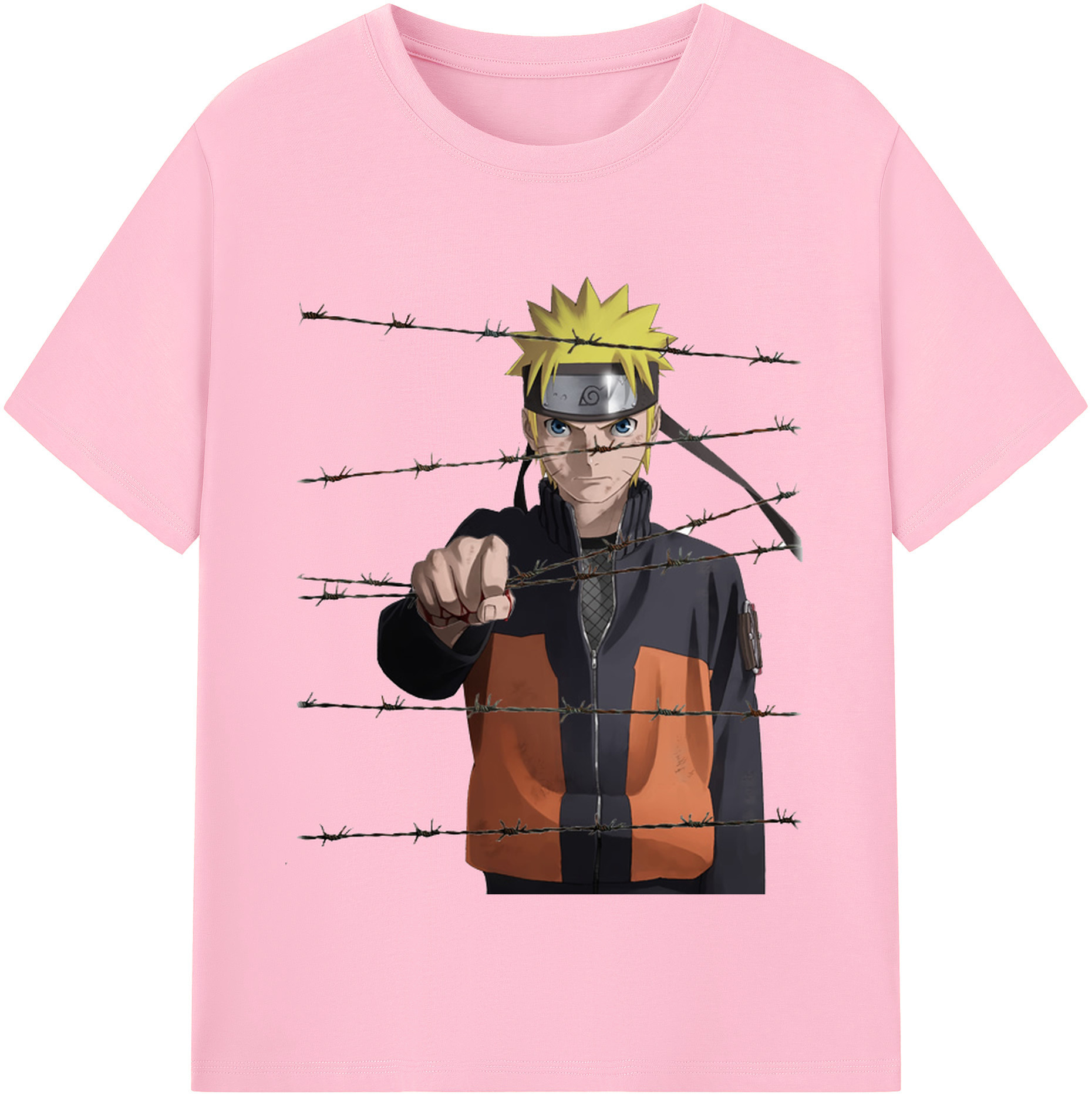 （画像用） NARUTO -ナルト- うずまき ナルト Uzumaki Naruto 綿100％半袖Tシャツ（フロントプリント）