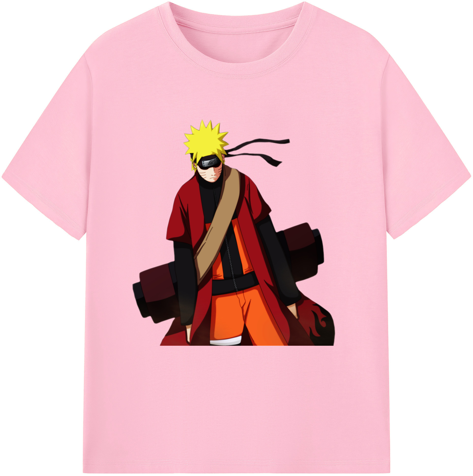 （画像用） NARUTO -ナルト- うずまき ナルト Uzumaki Naruto 綿100％半袖Tシャツ（フロントプリント）