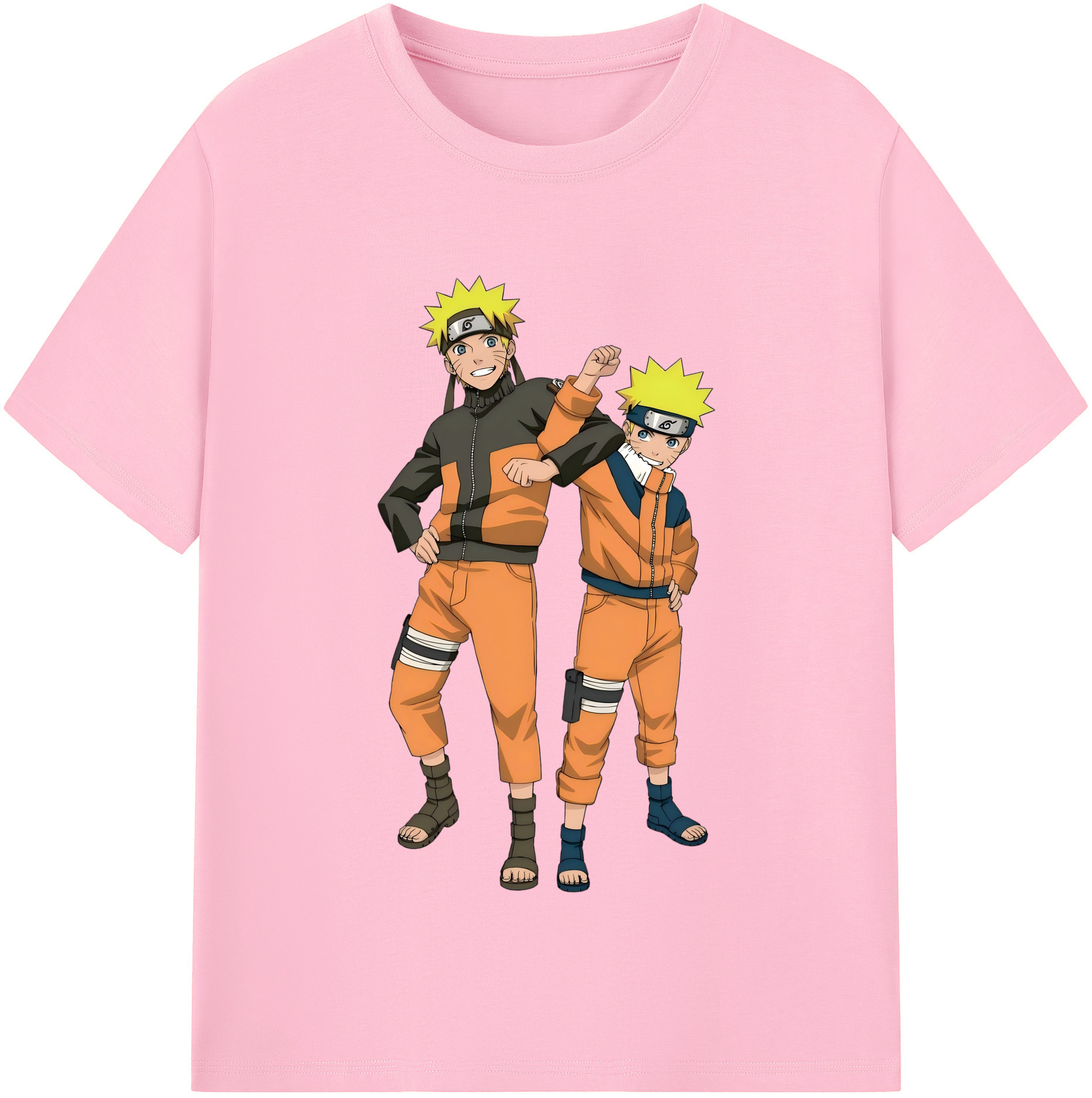 （画像用） NARUTO -ナルト- うずまき ナルト Uzumaki Naruto 綿100％半袖Tシャツ（フロントプリント）