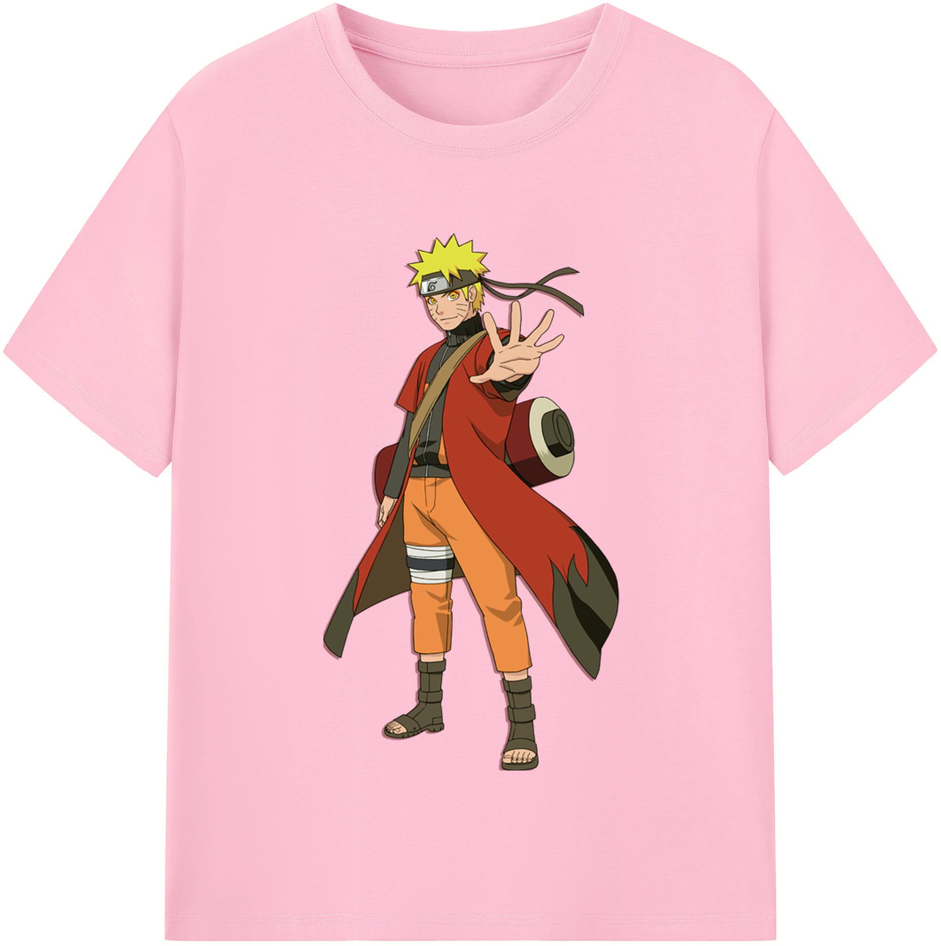 （画像用） NARUTO -ナルト- うずまき ナルト Uzumaki Naruto 綿100％半袖Tシャツ（フロントプリント）