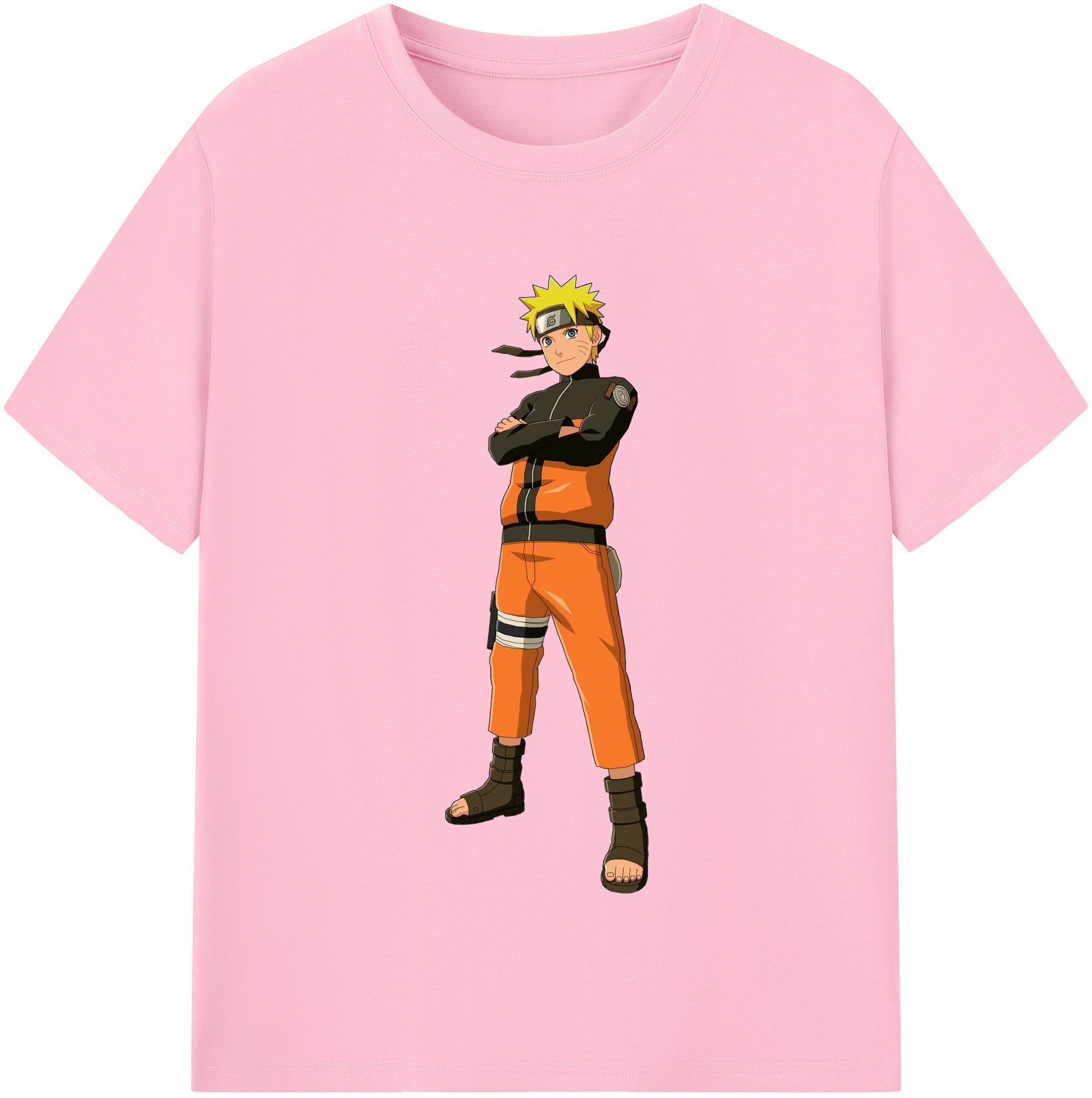 （画像用） NARUTO -ナルト- うずまき ナルト Uzumaki Naruto 綿100％半袖Tシャツ（フロントプリント）