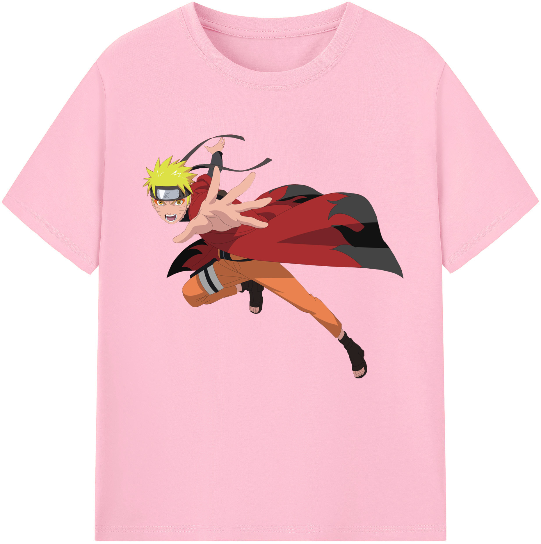 （画像用） NARUTO -ナルト- うずまき ナルト Uzumaki Naruto 綿100％半袖Tシャツ（フロントプリント）