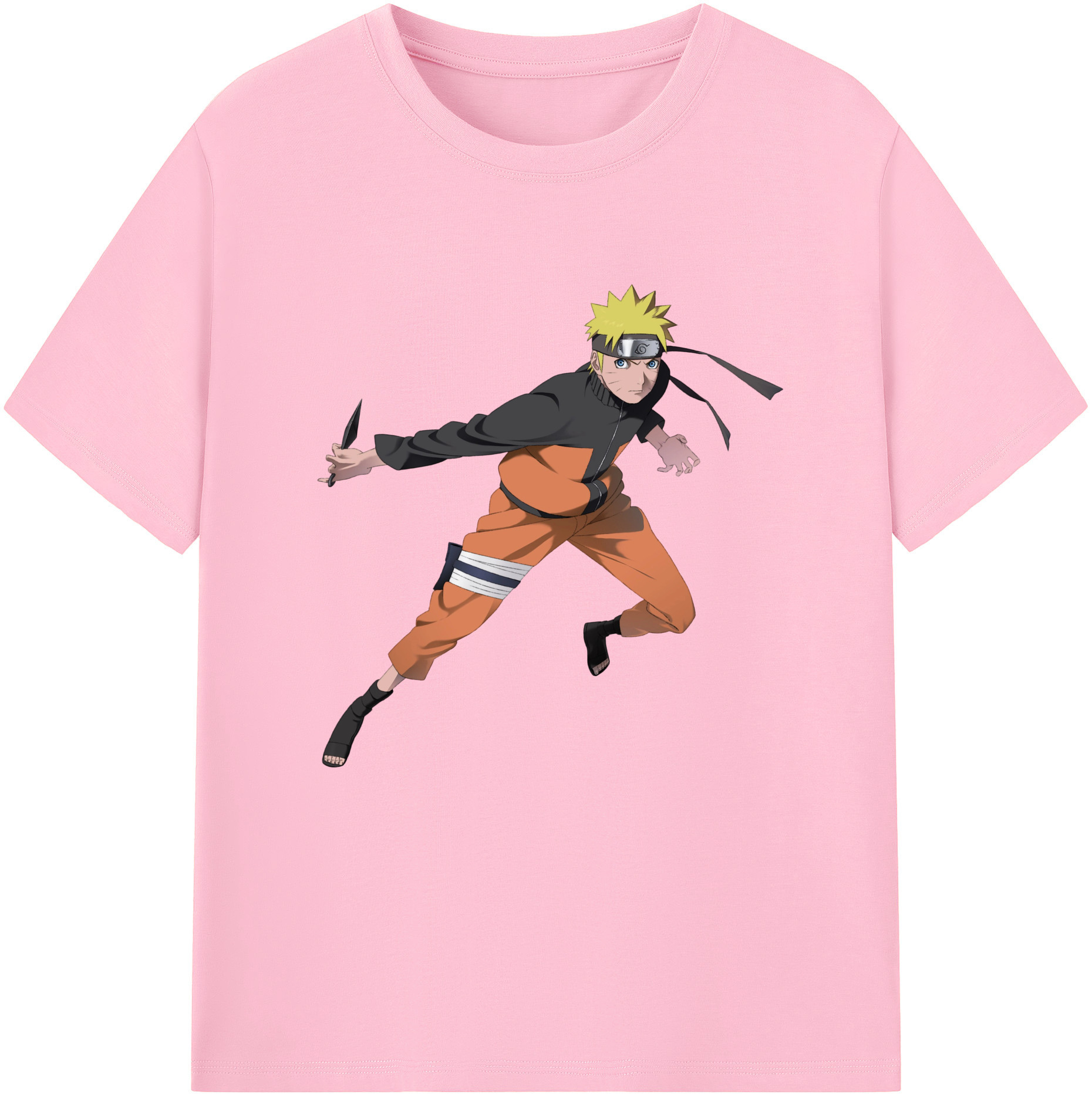 （画像用） NARUTO -ナルト- うずまき ナルト Uzumaki Naruto 綿100％半袖Tシャツ（フロントプリント）
