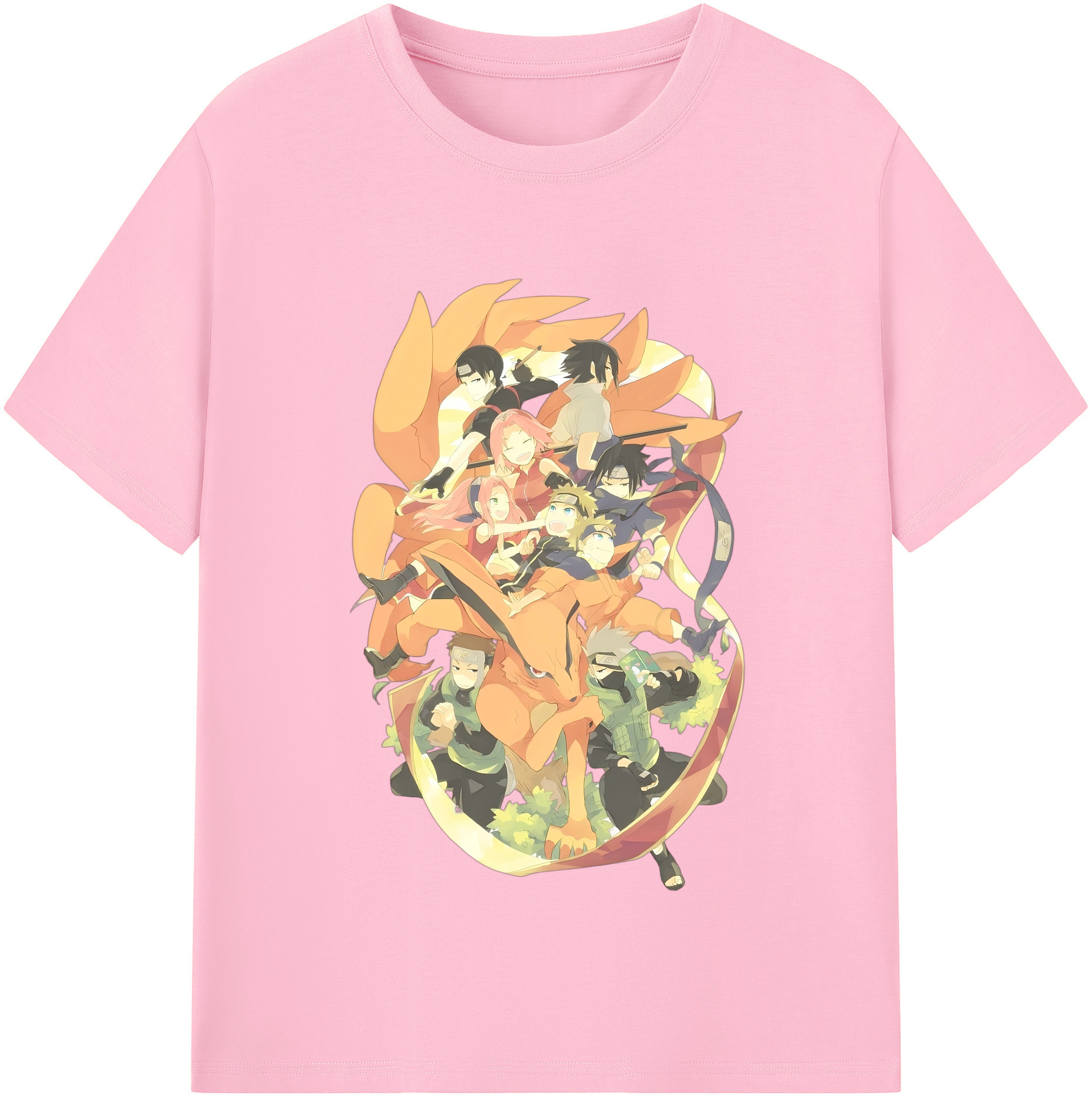 （画像用） NARUTO -ナルト- うずまき ナルト Uzumaki Naruto 綿100％半袖Tシャツ（フロントプリント）