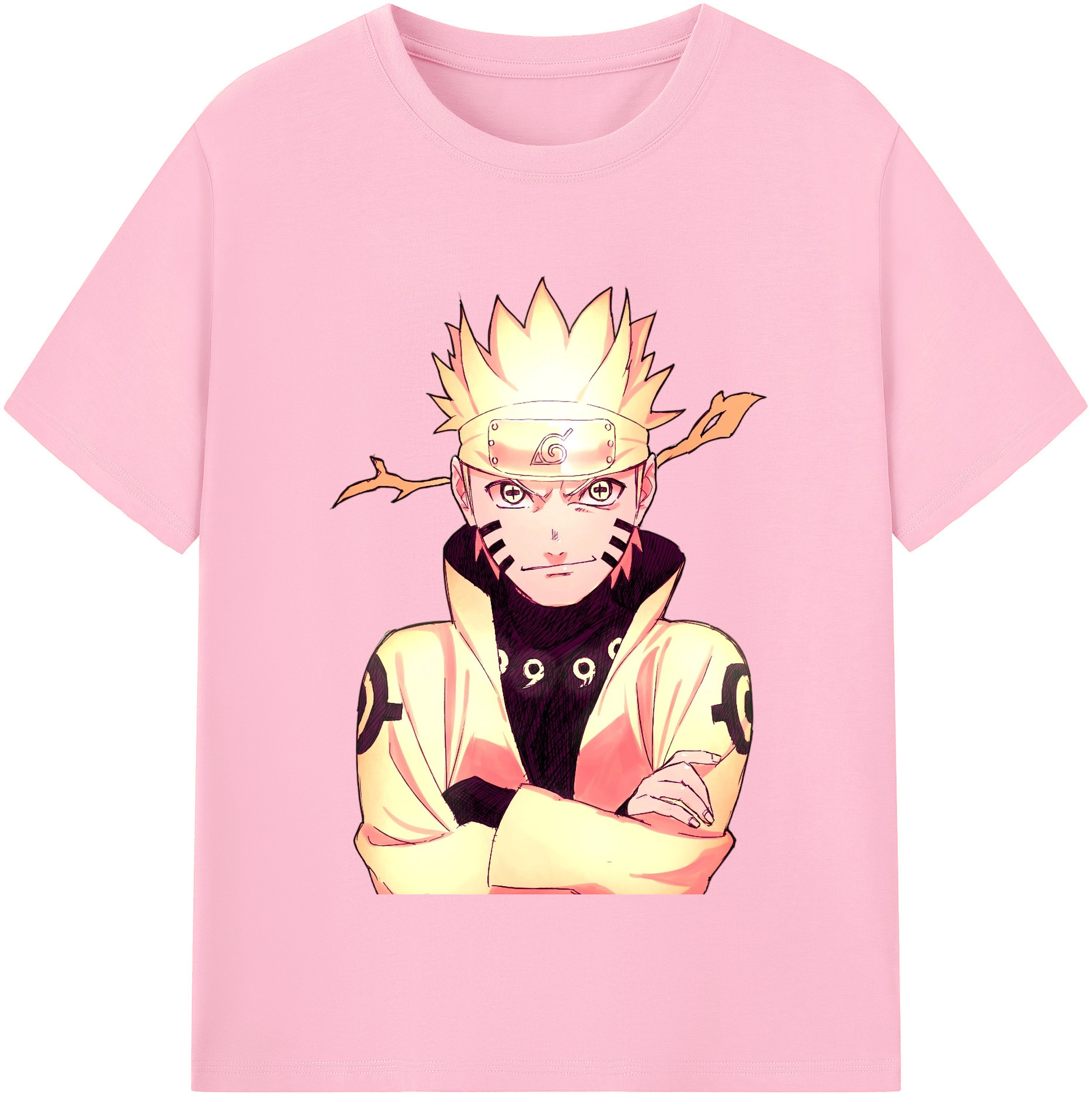 （画像用） NARUTO -ナルト- うずまき ナルト Uzumaki Naruto 綿100％半袖Tシャツ（フロントプリント）
