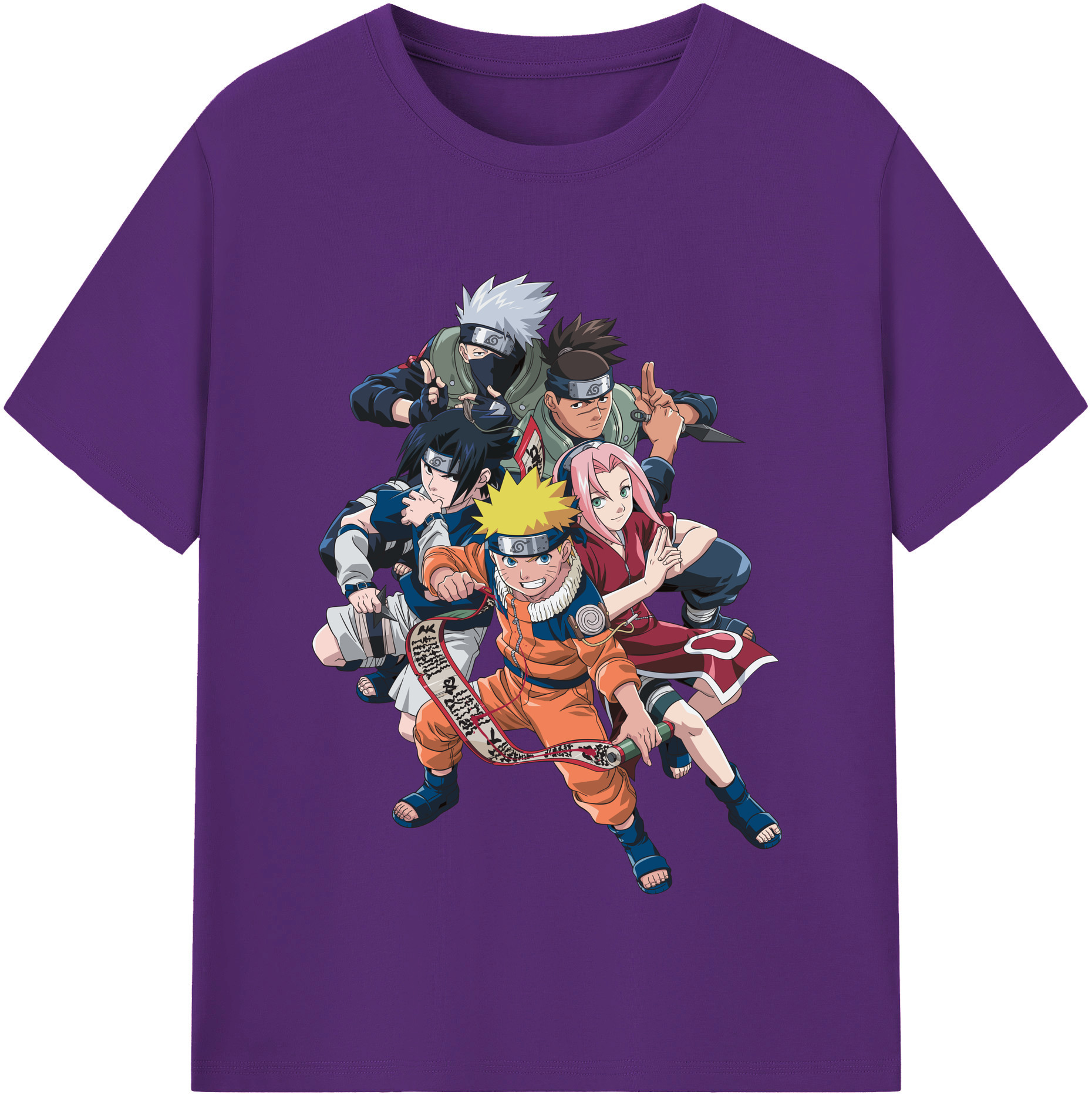 （画像用） NARUTO -ナルト- うずまき ナルト Uzumaki Naruto 綿100％半袖Tシャツ（フロントプリント）