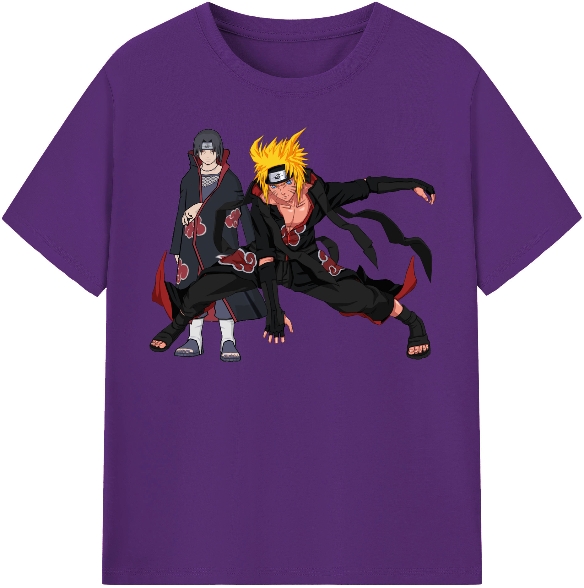 （画像用） NARUTO -ナルト- うずまき ナルト Uzumaki Naruto 綿100％半袖Tシャツ（フロントプリント）